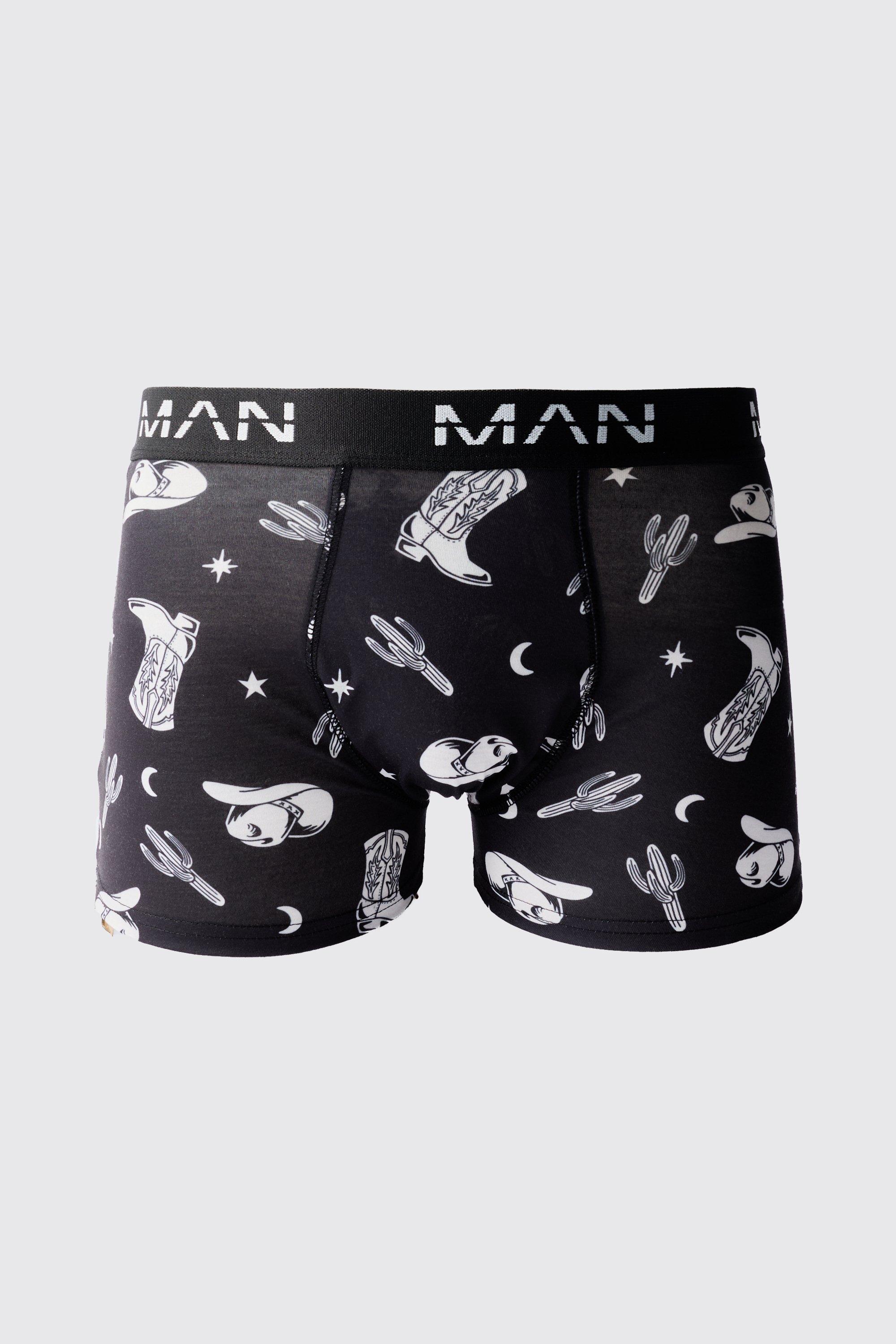 Image of Boxer Man con stampa Western, Multi