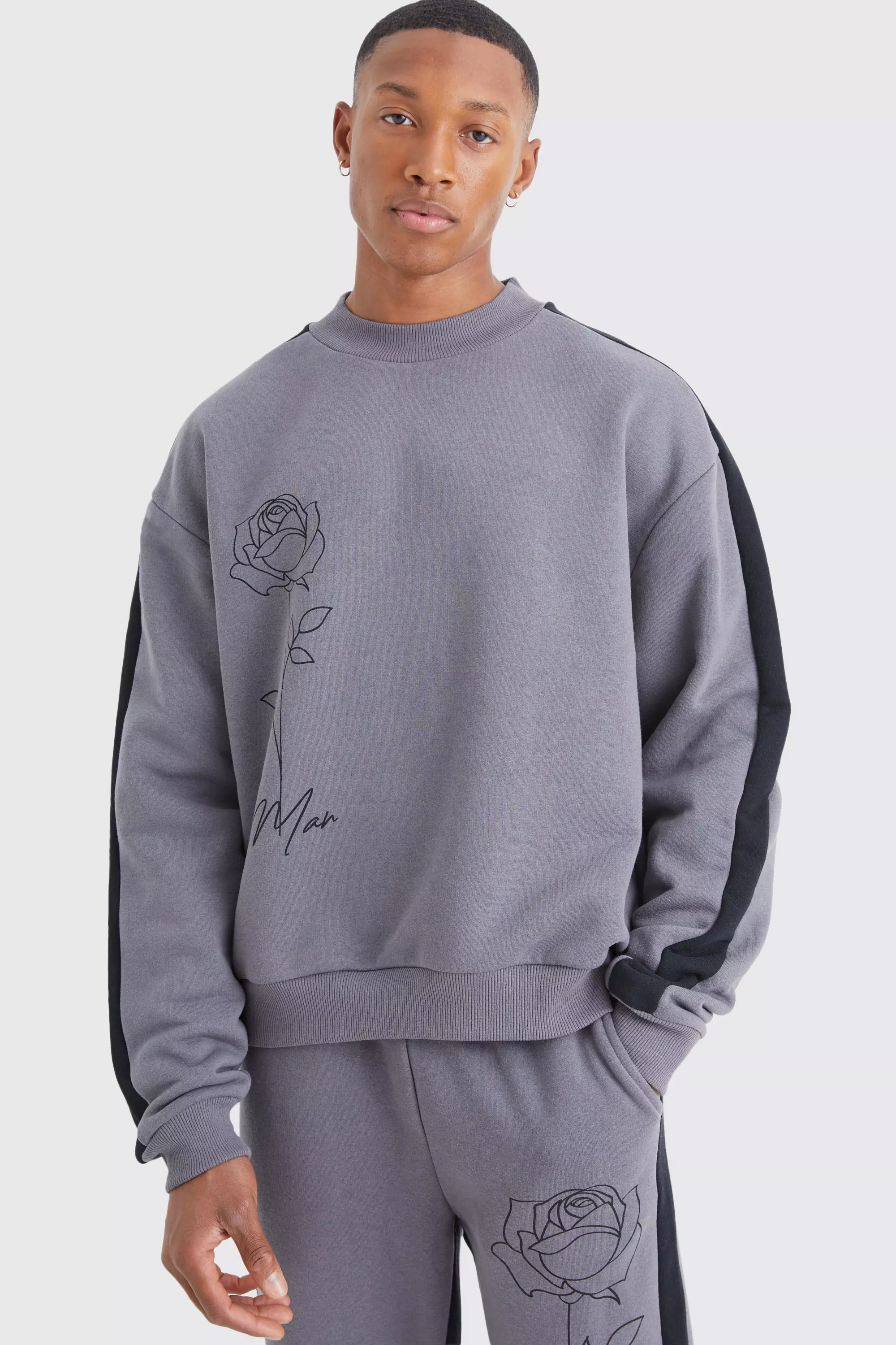 Grey cheap sweatshirt tracksuit