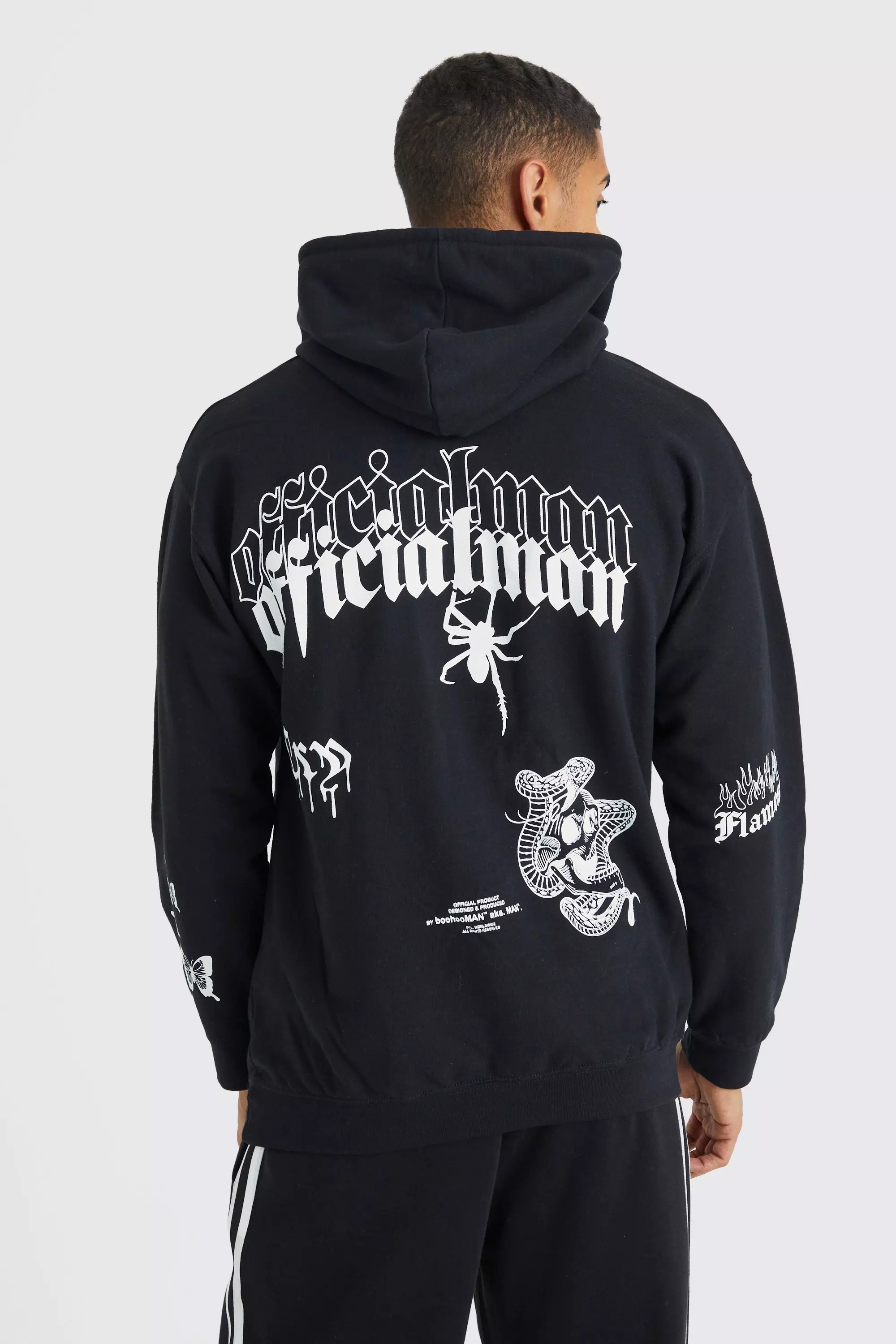 Boohooman store black hoodie