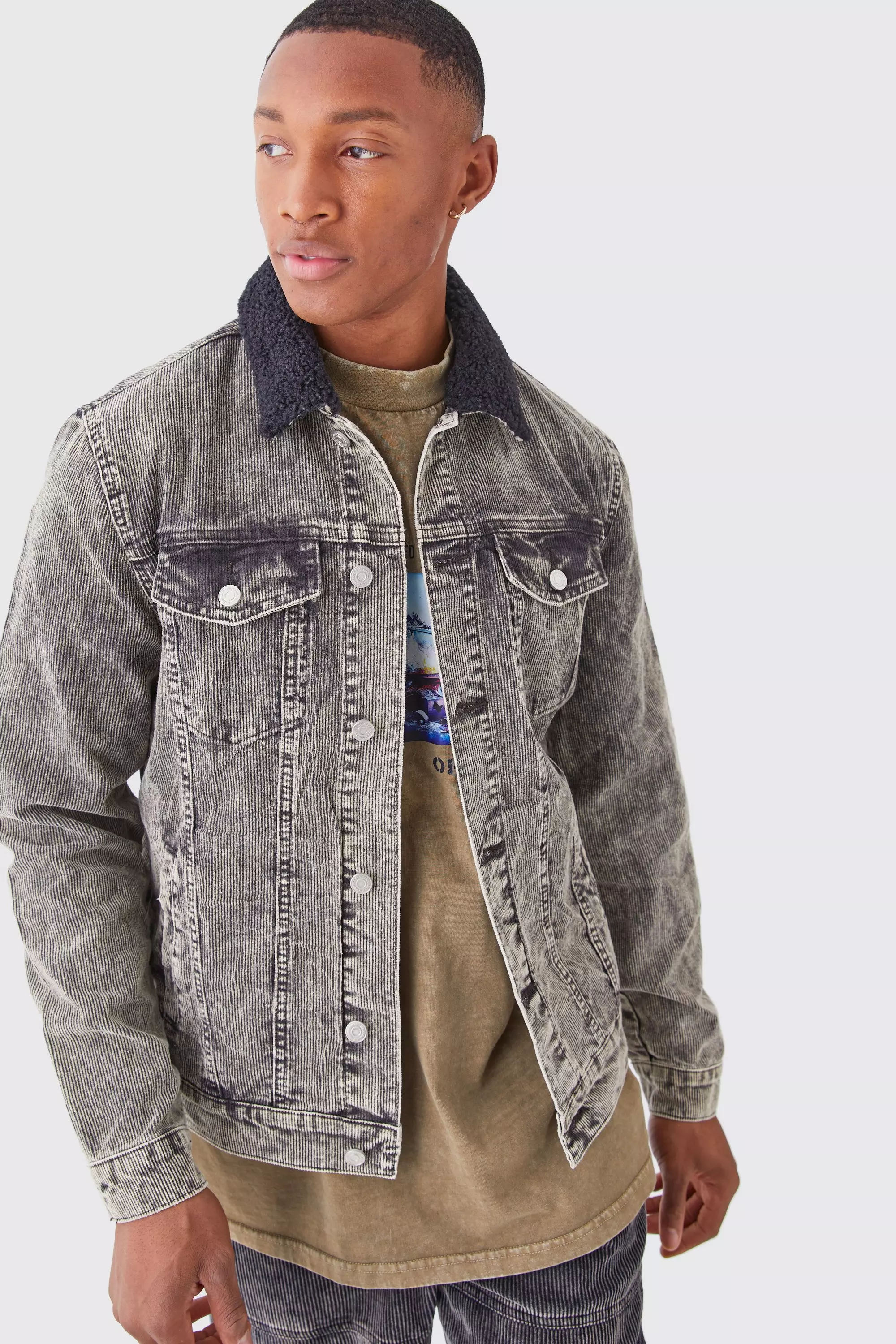 Charcoal grey shop denim jacket