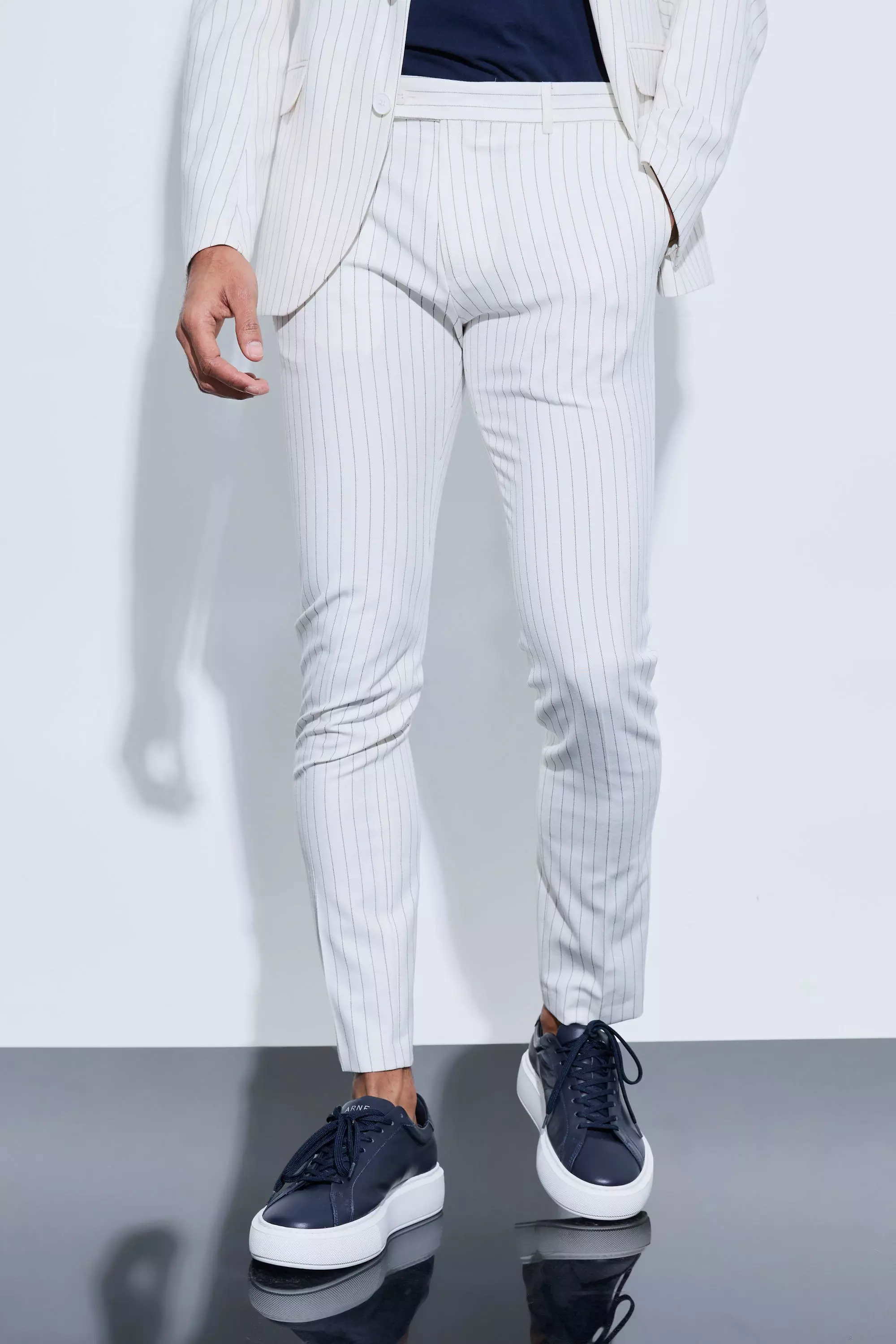 Striped trousers hot sale skinny