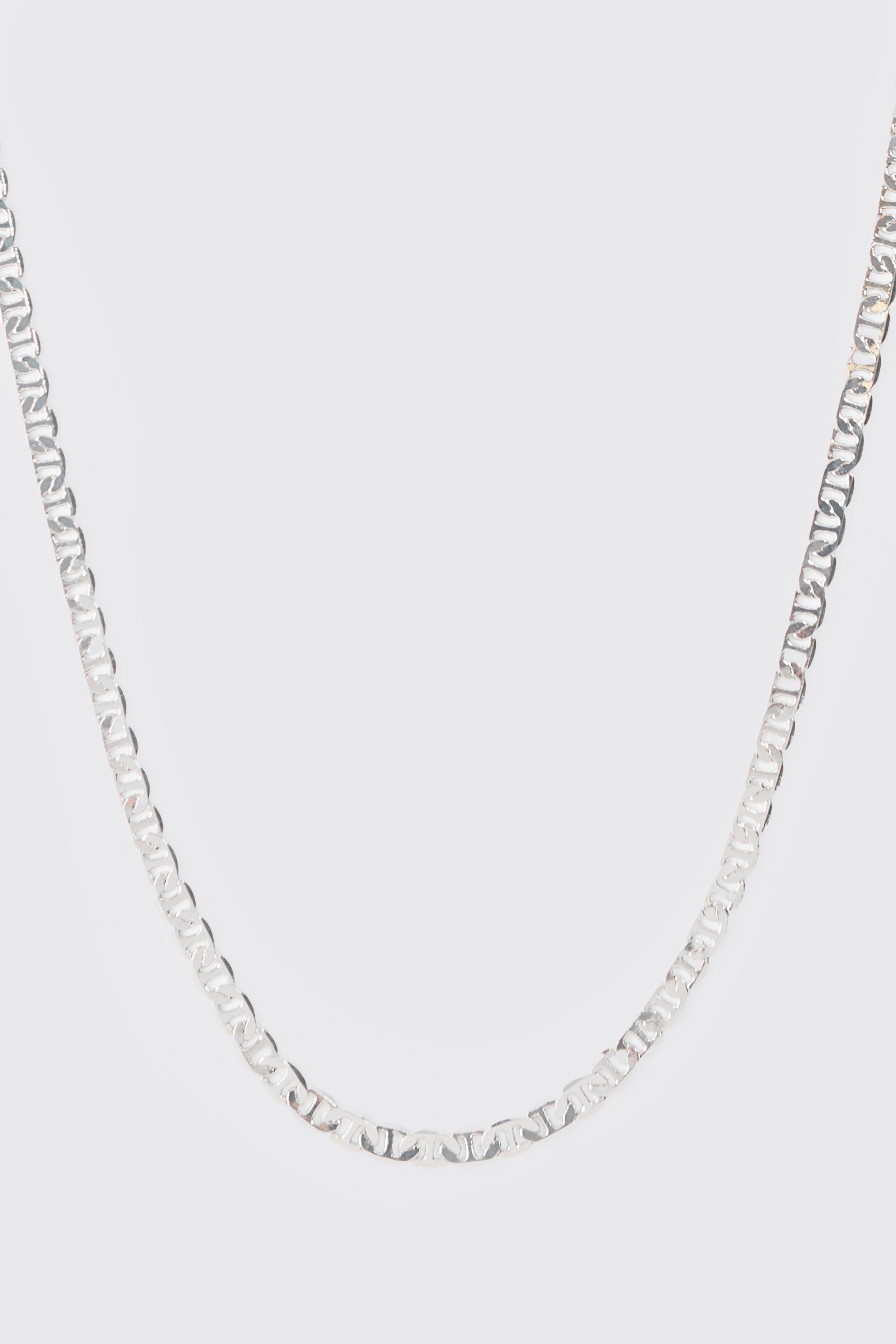 Mens Grey Chain Necklace, Grey