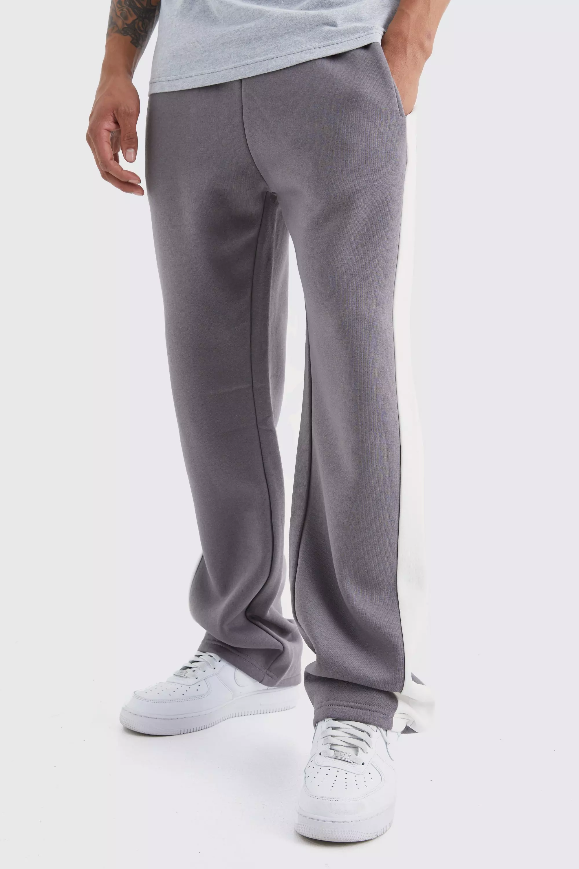 Tall Straight Leg Colour Block Waffle Jogger