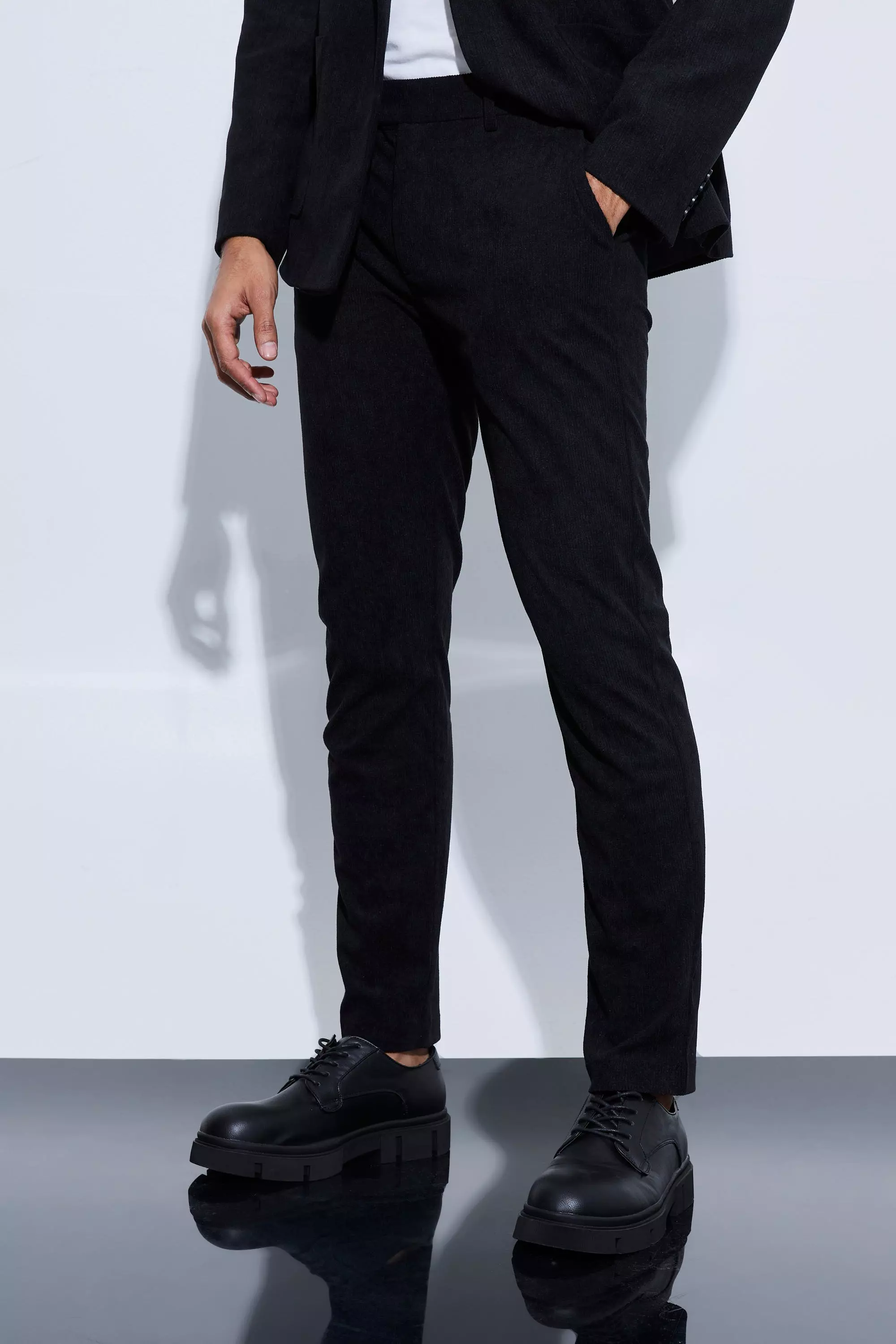 Black skinny hot sale tailored trousers