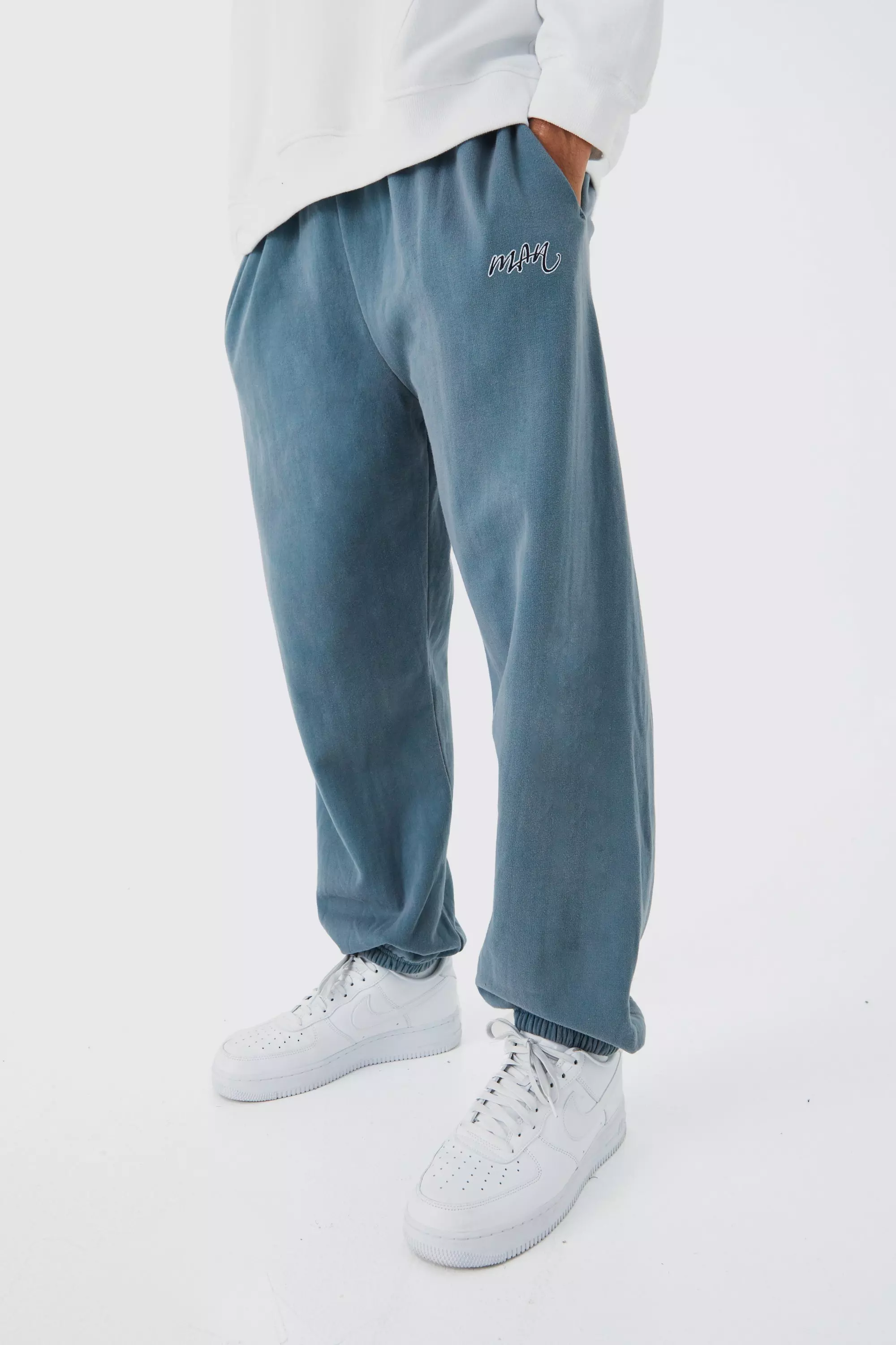 Washed grey oversized joggers hot sale