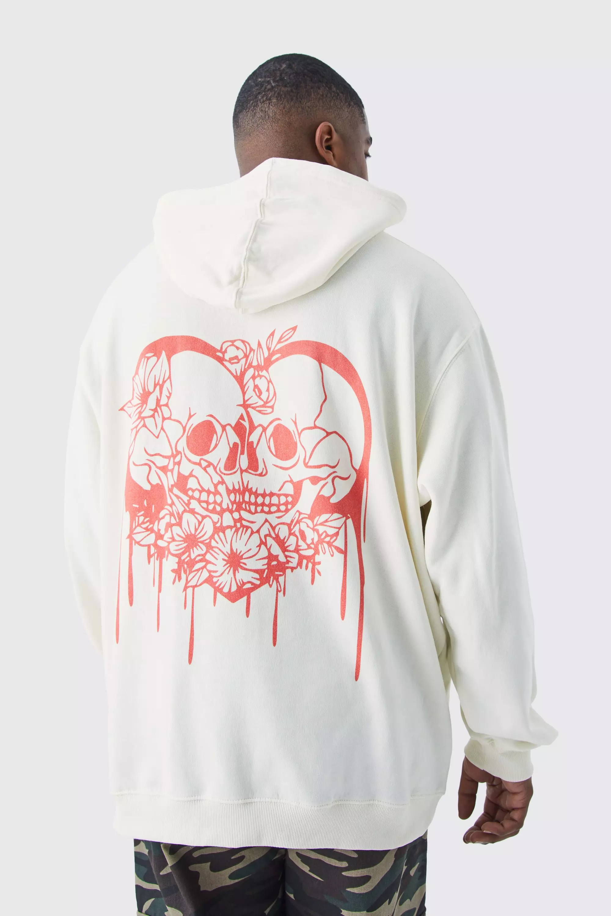 Off white hotsell skulls hoodie