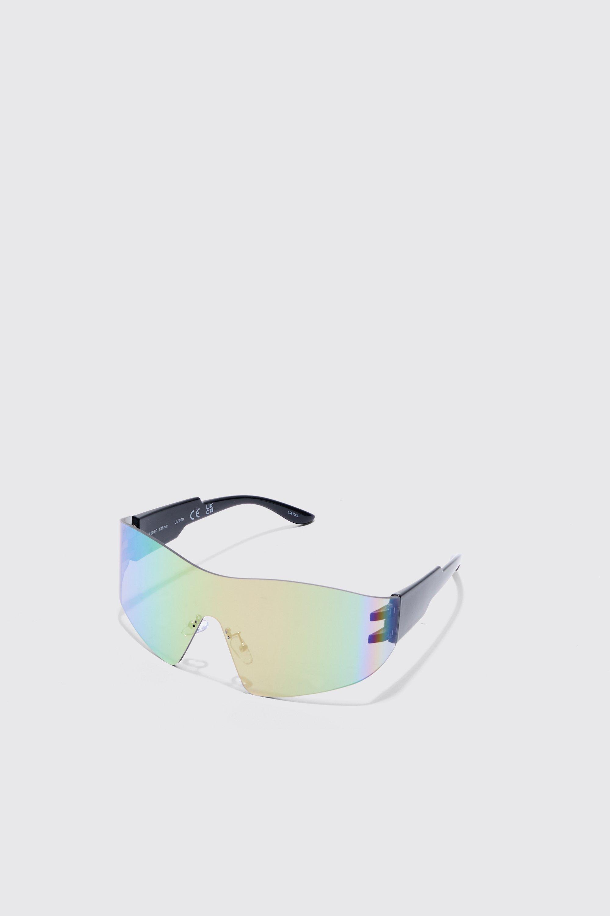 Mens Multi Shield Lens Sunglasses, Multi