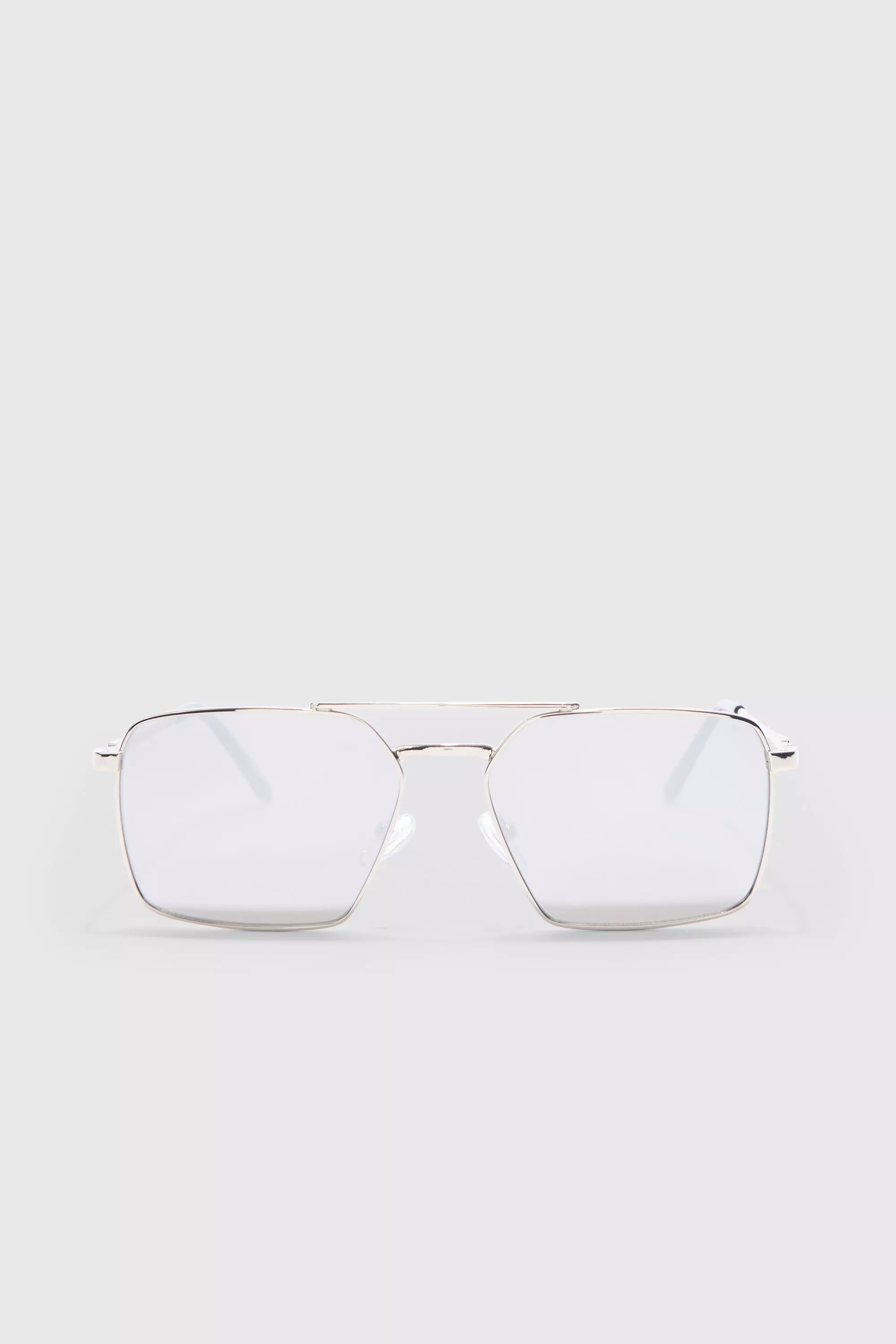 Black square best sale aviator sunglasses