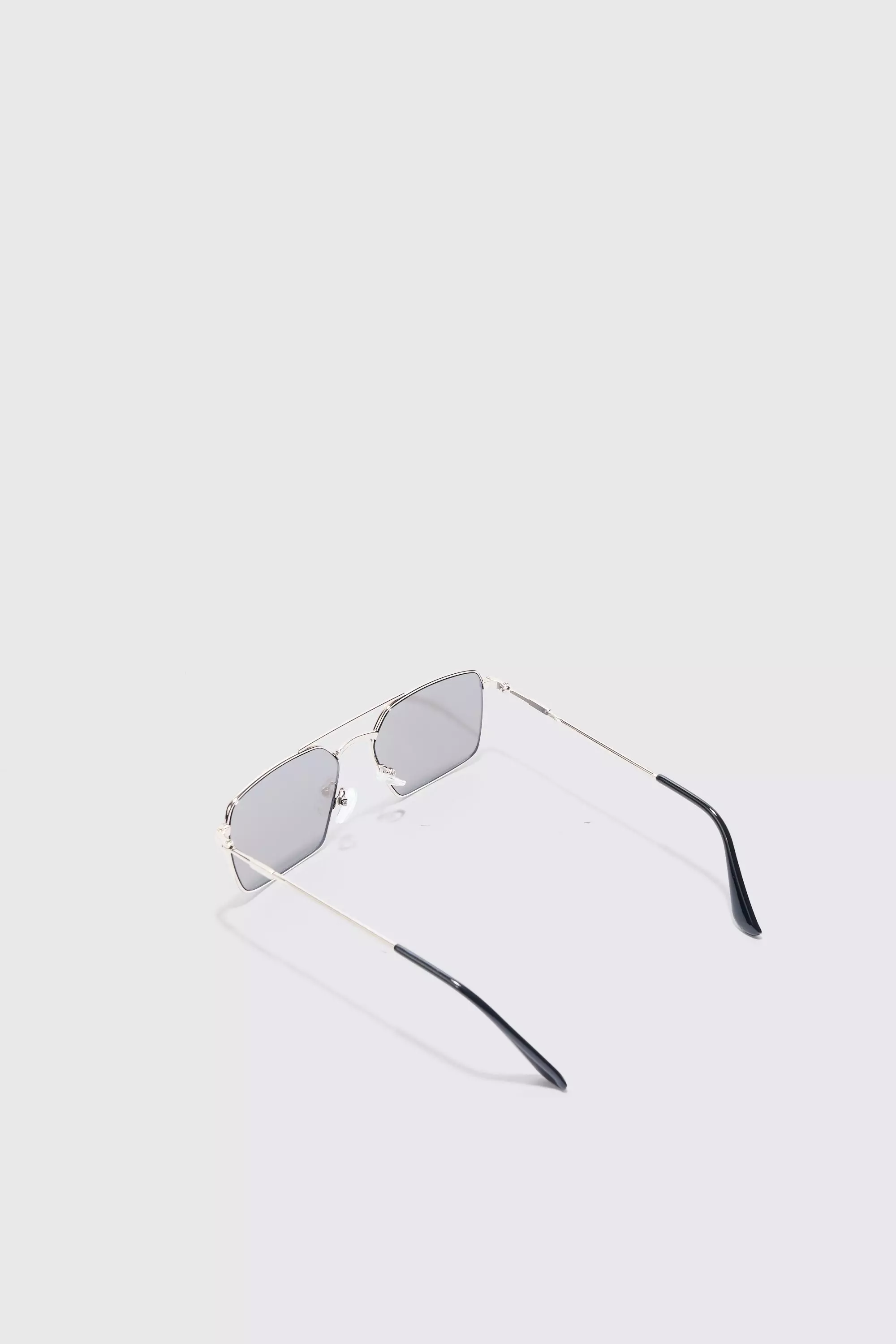 Square aviator best sale sunglasses mens