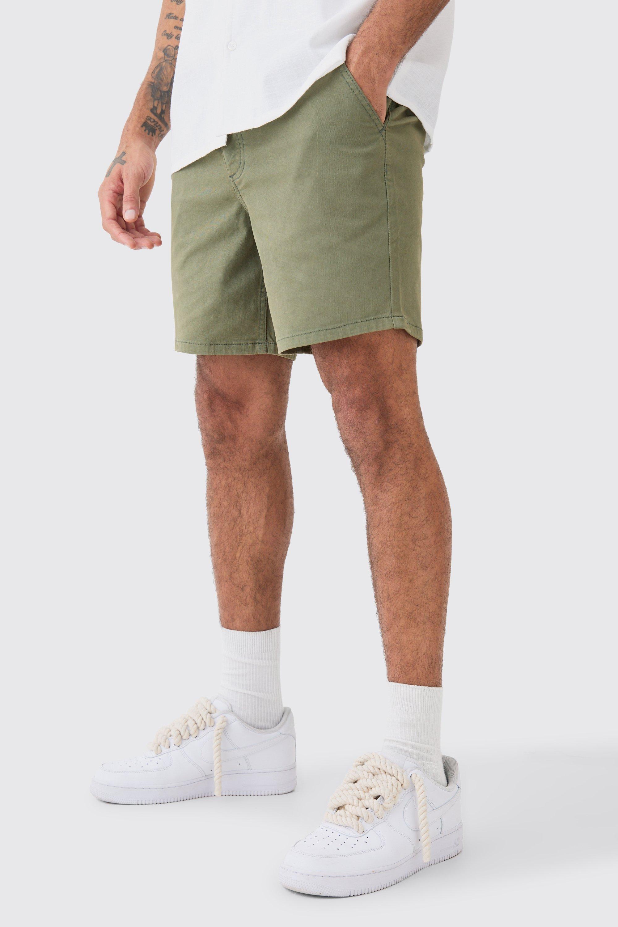 Image of Pantaloncini Chino Skinny Fit, Verde