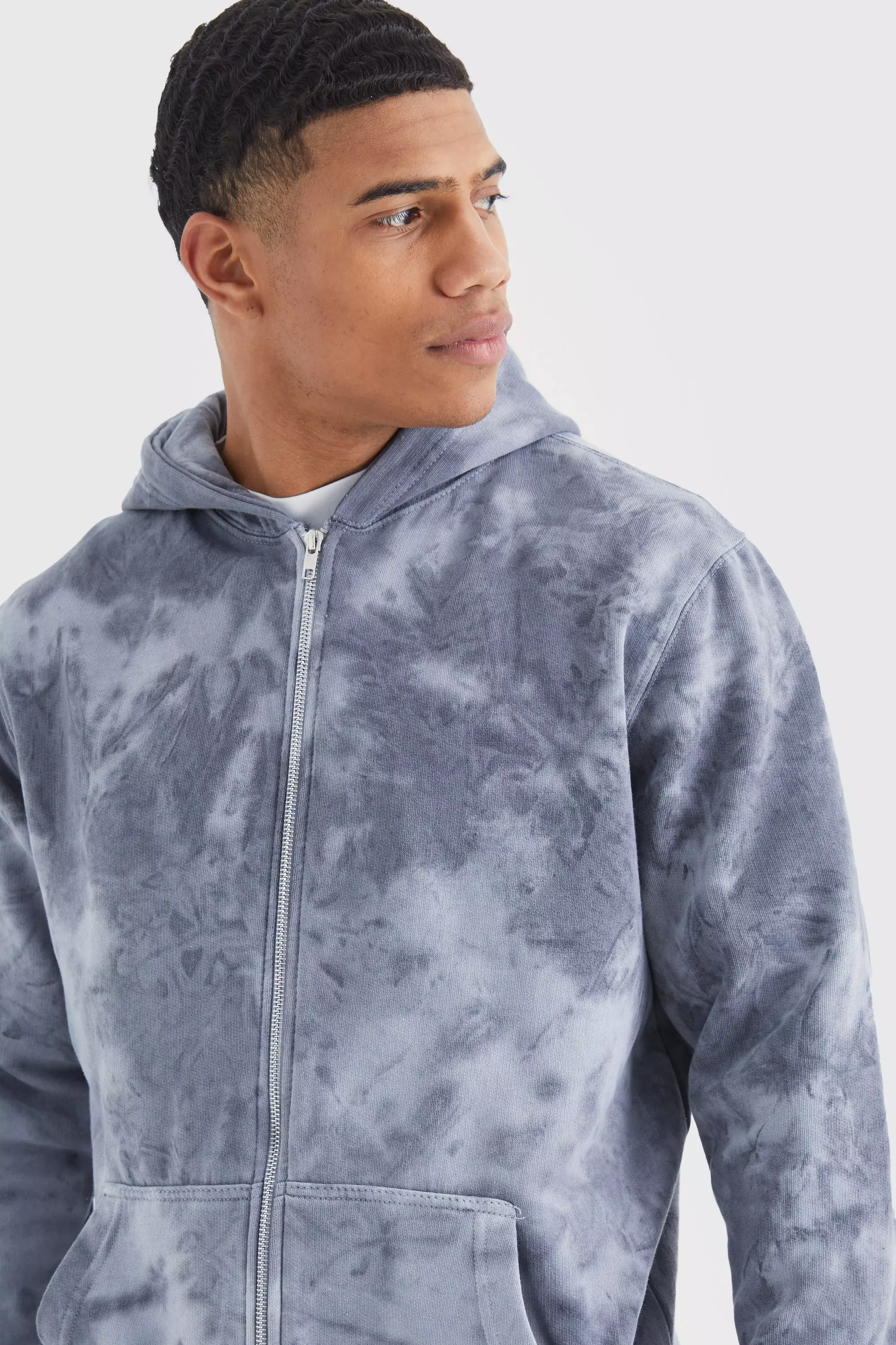 Tie dye hoodie with 2024 zipper