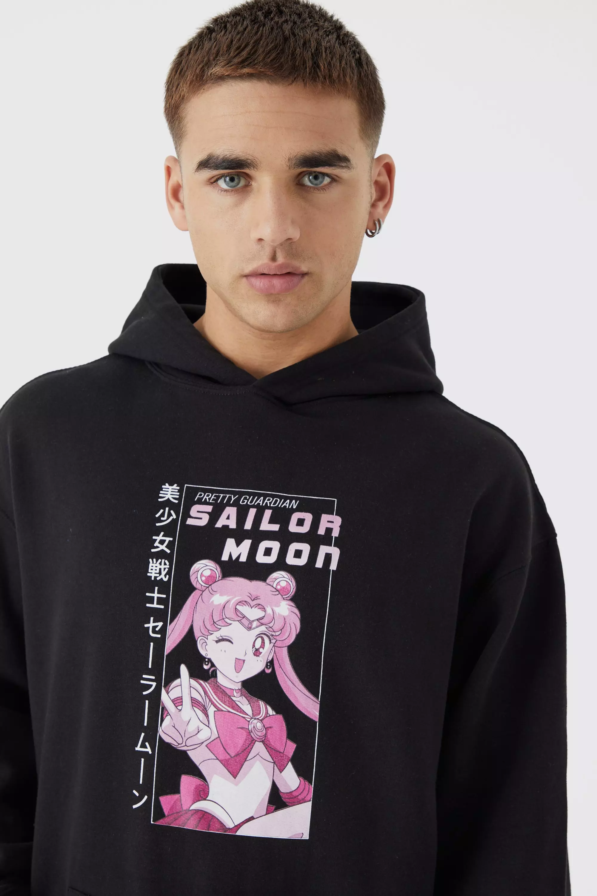 Sailor moon hoodie black sale