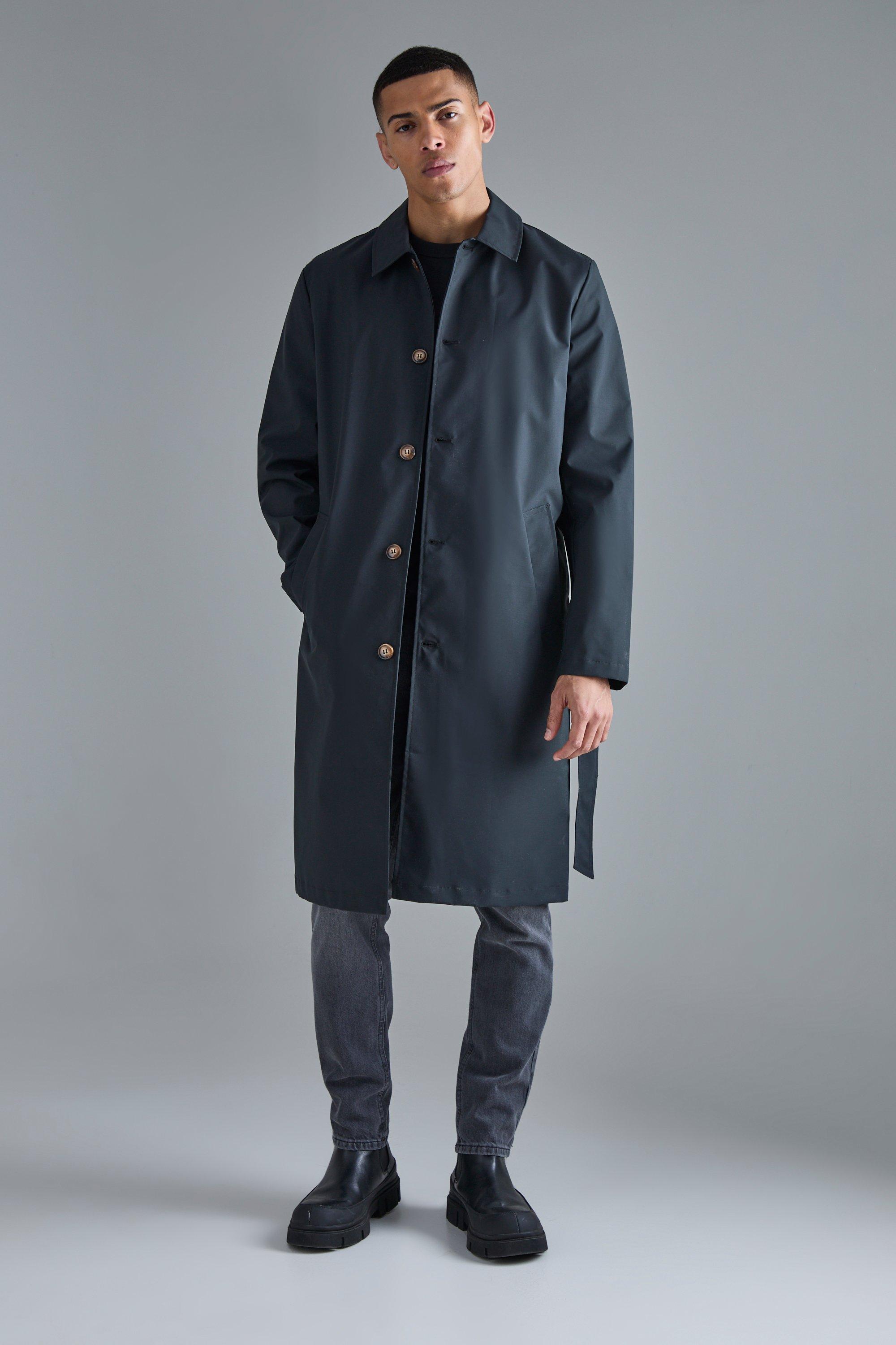classic belted trench coat homme - noir - s, noir
