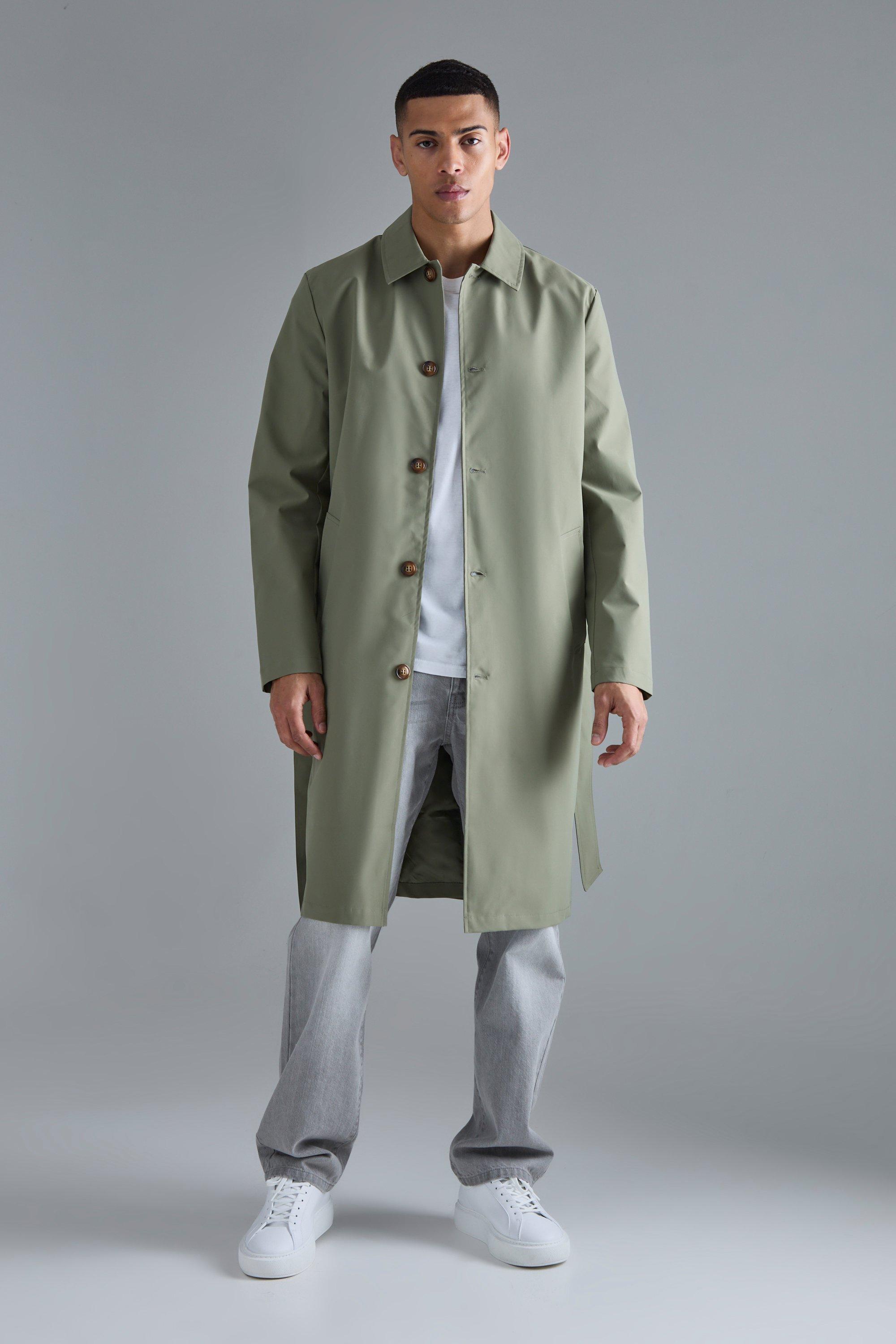 classic belted trench coat homme - kaki - s, kaki