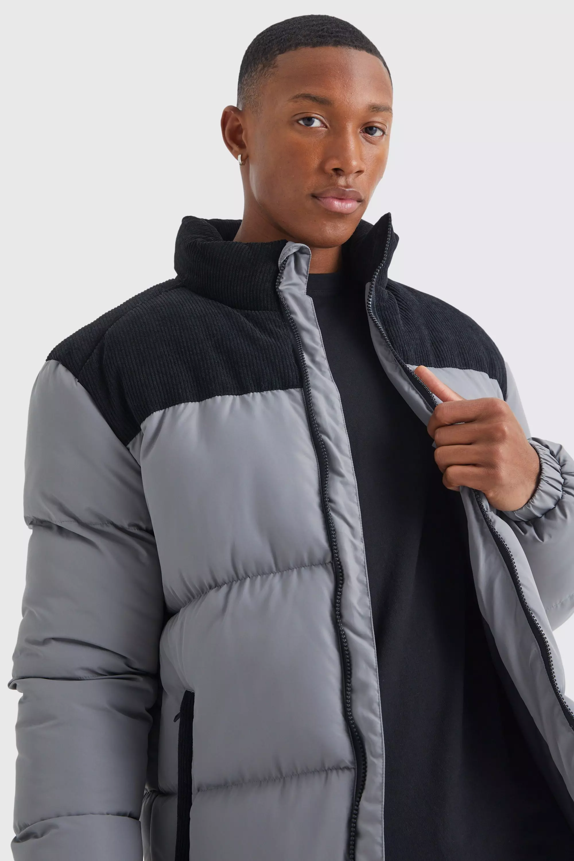 Calvin klein colour hot sale block puffer jacket