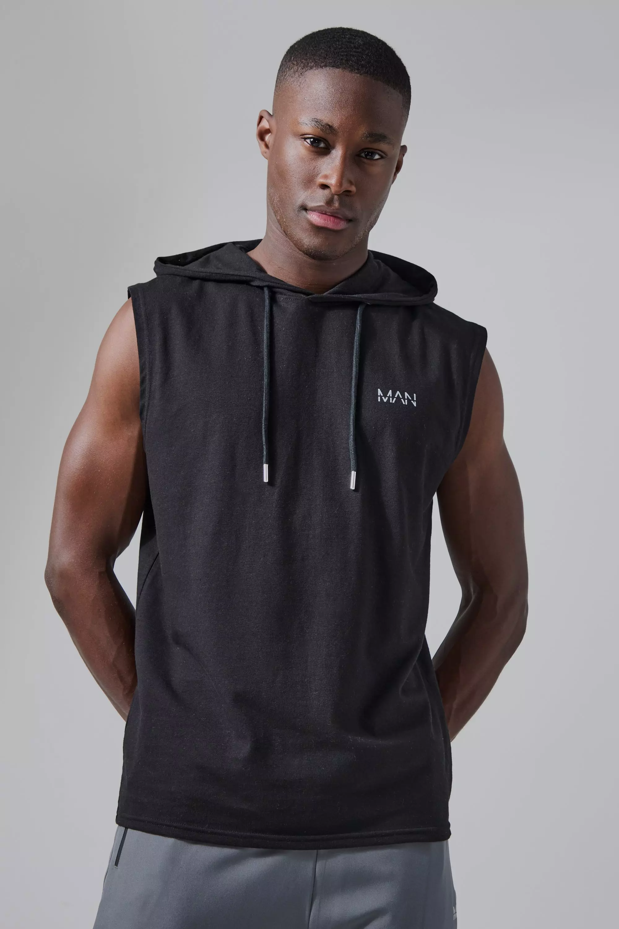 Sleeveless gym hot sale hoodie