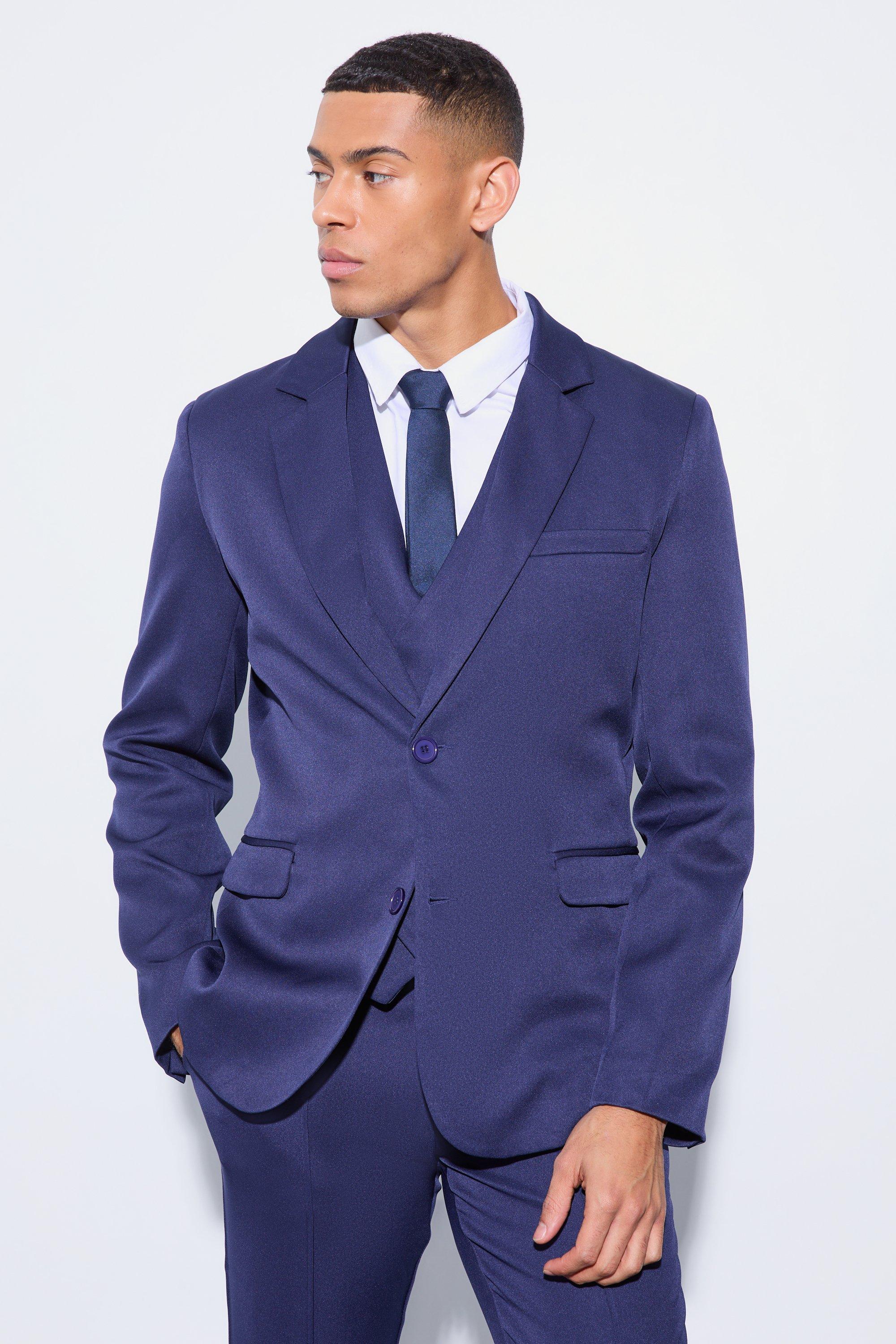 Image of Blazer a monopetto Slim Fit, Navy