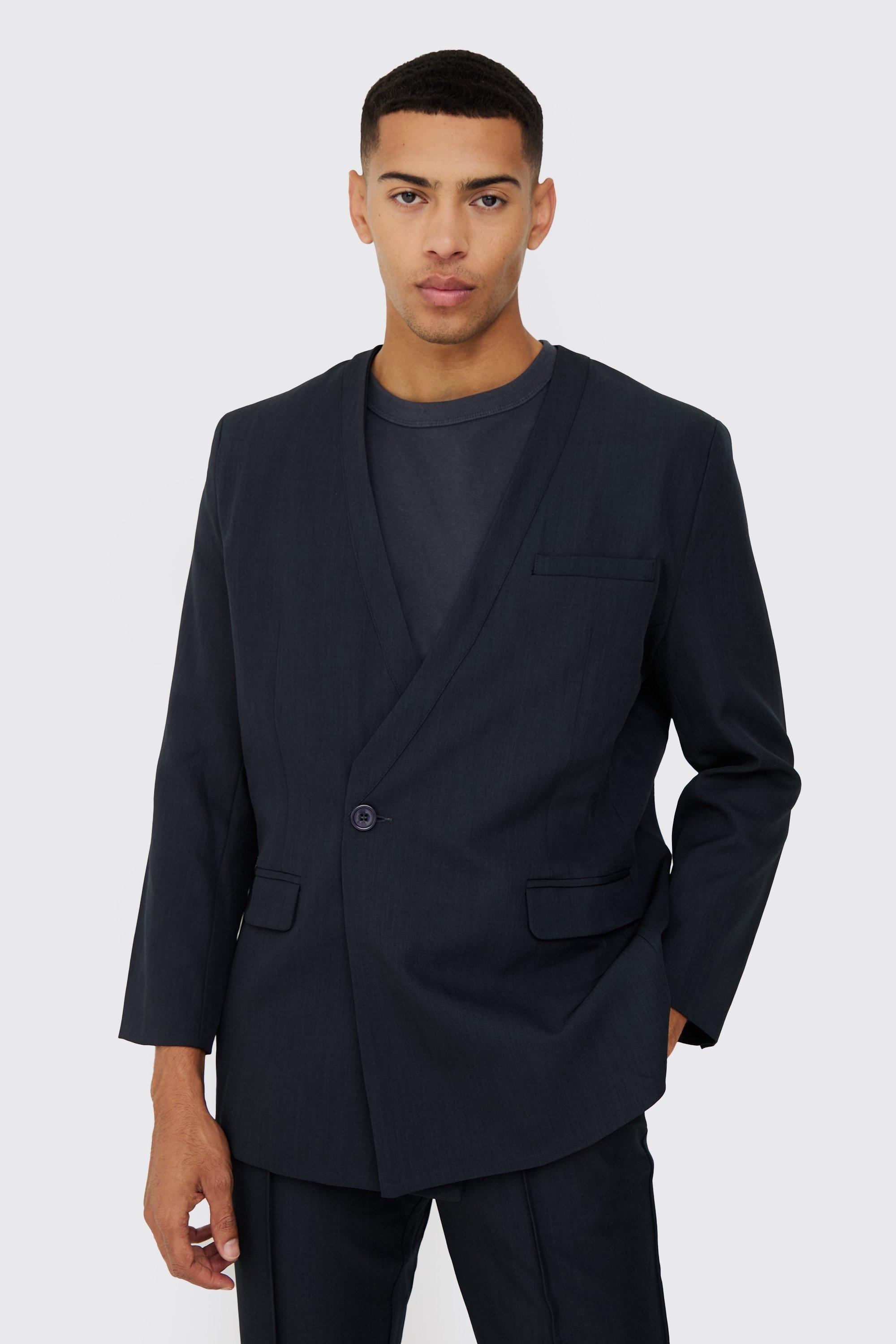 Blazer dritto a doppiopetto, Navy