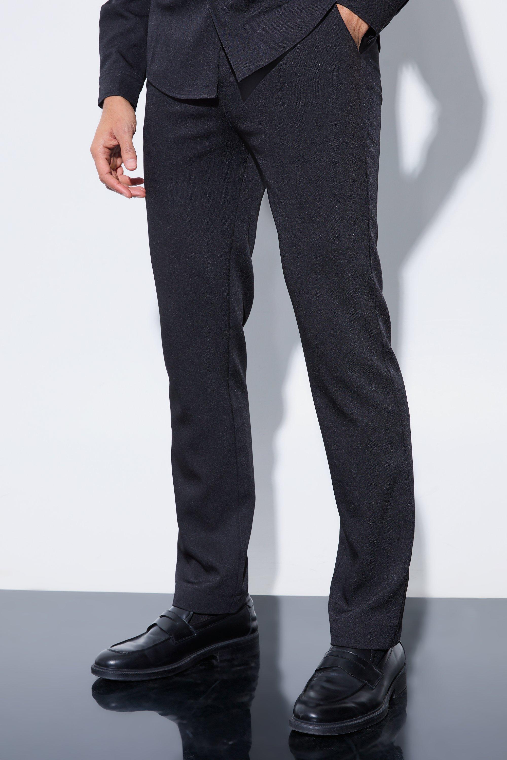 Pantaloni sartoriali dritti con vita fissa, Nero