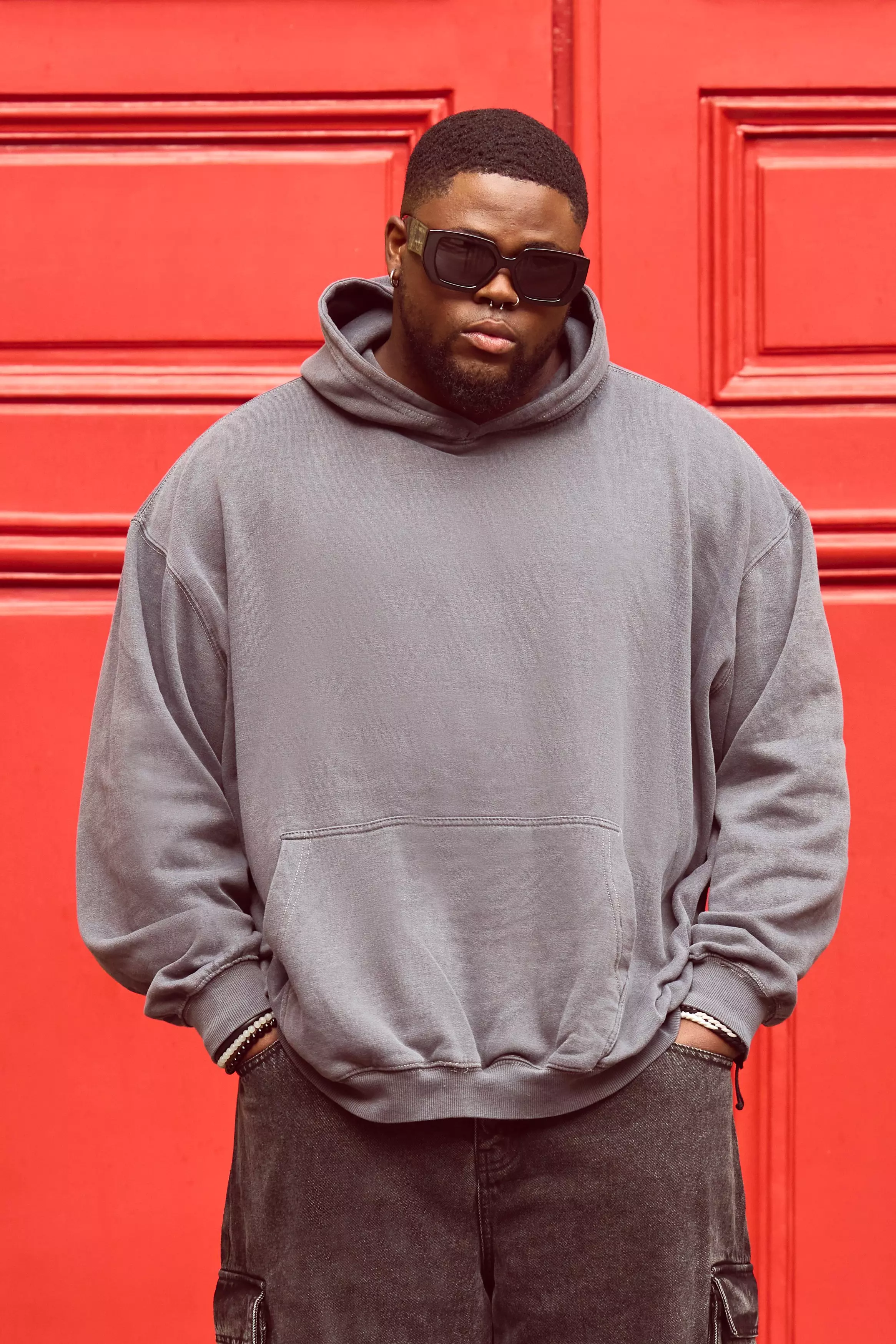 Overdyed best sale grey hoodie