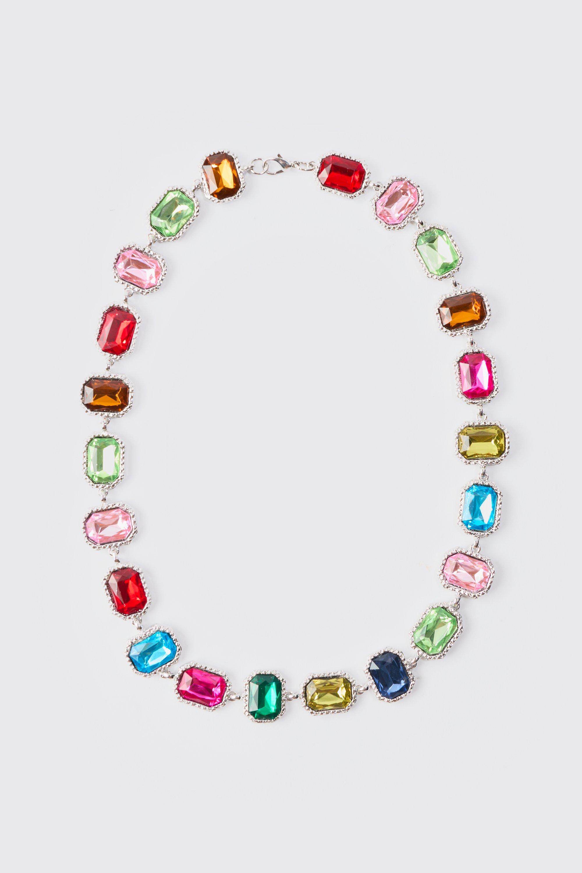 Mens Stone Multicolour Necklace, Multi