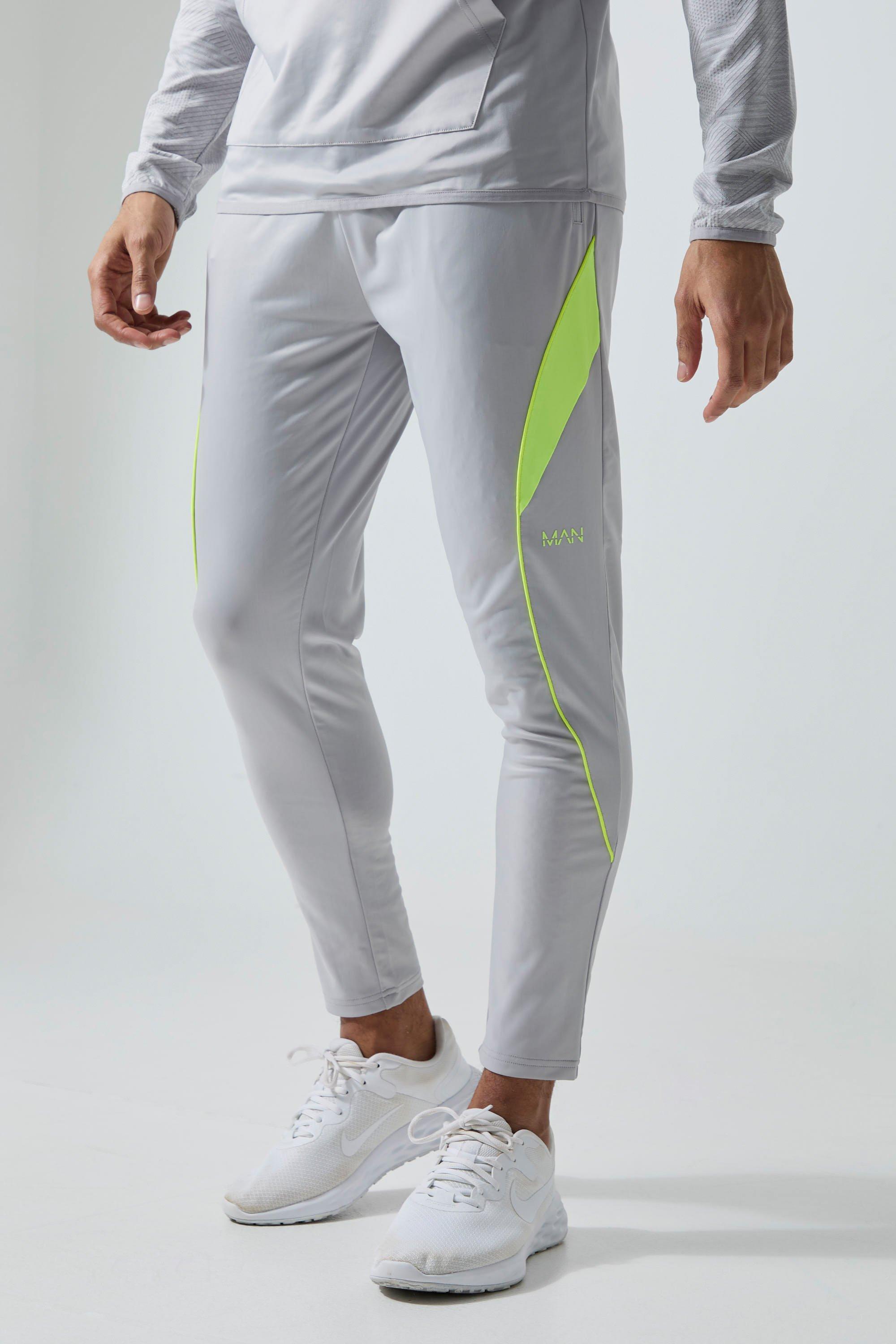 Image of Pantaloni tuta leggeri Man Active con pannelli a contrasto, Grigio