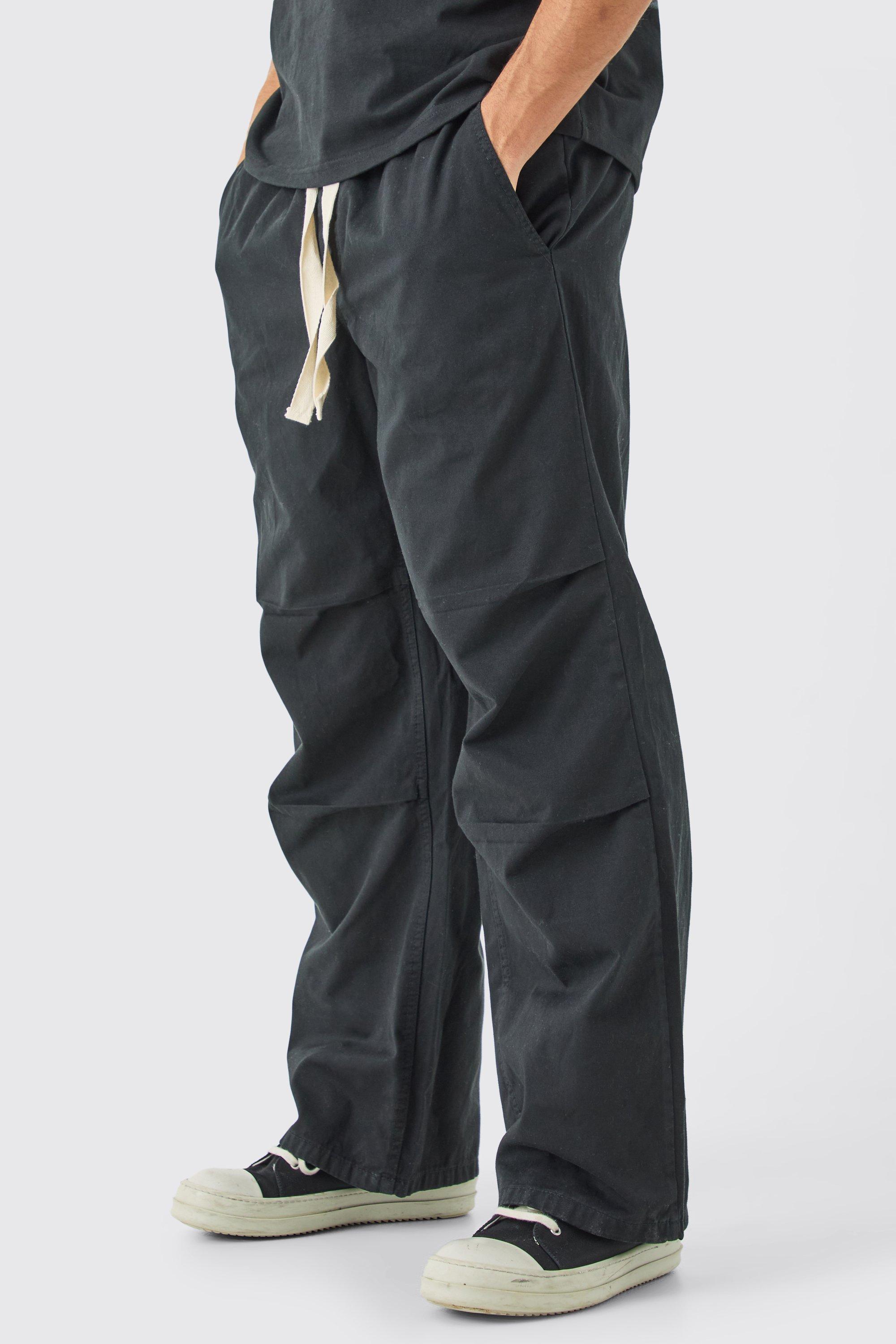 Image of Pantaloni extra comodi con vita elasticizzata e laccetti a contrasto, Grigio