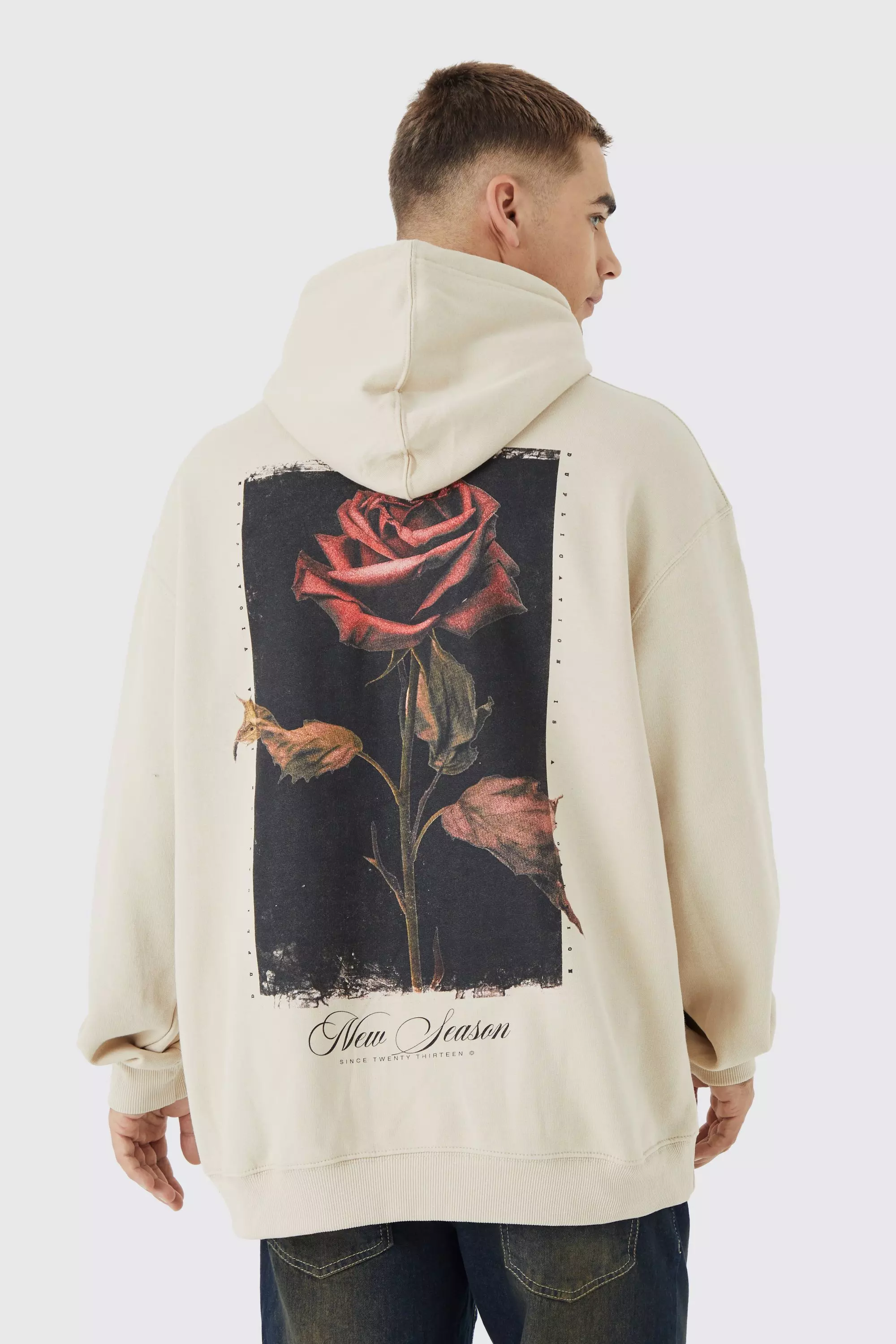 Rose on sale graphic hoodie