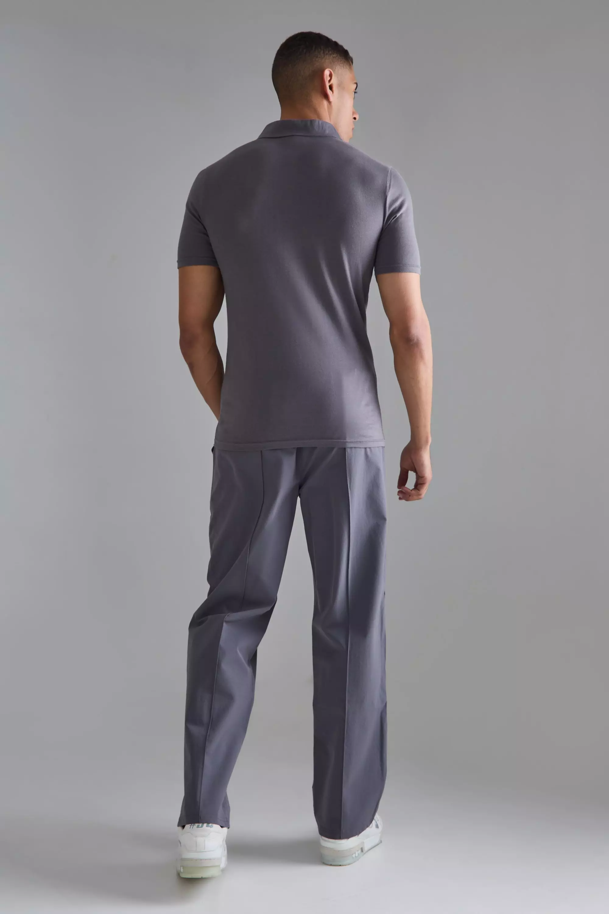 Technical Stretch Pin Tuck Relaxed Pants