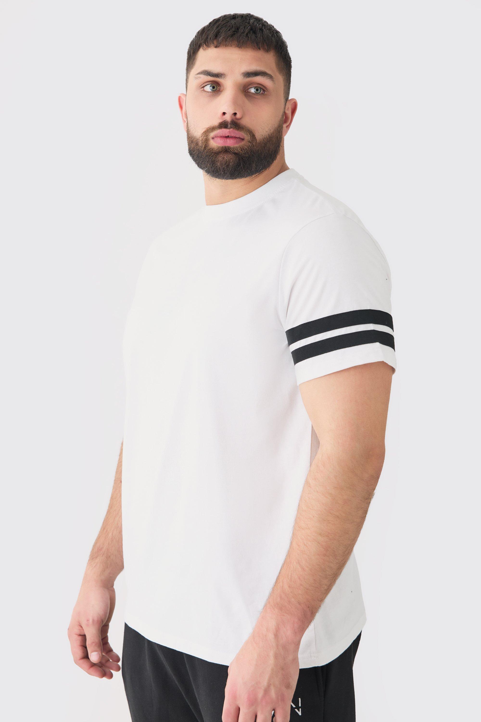 Image of T-shirt Plus Size con pannelli a contrasto, Bianco