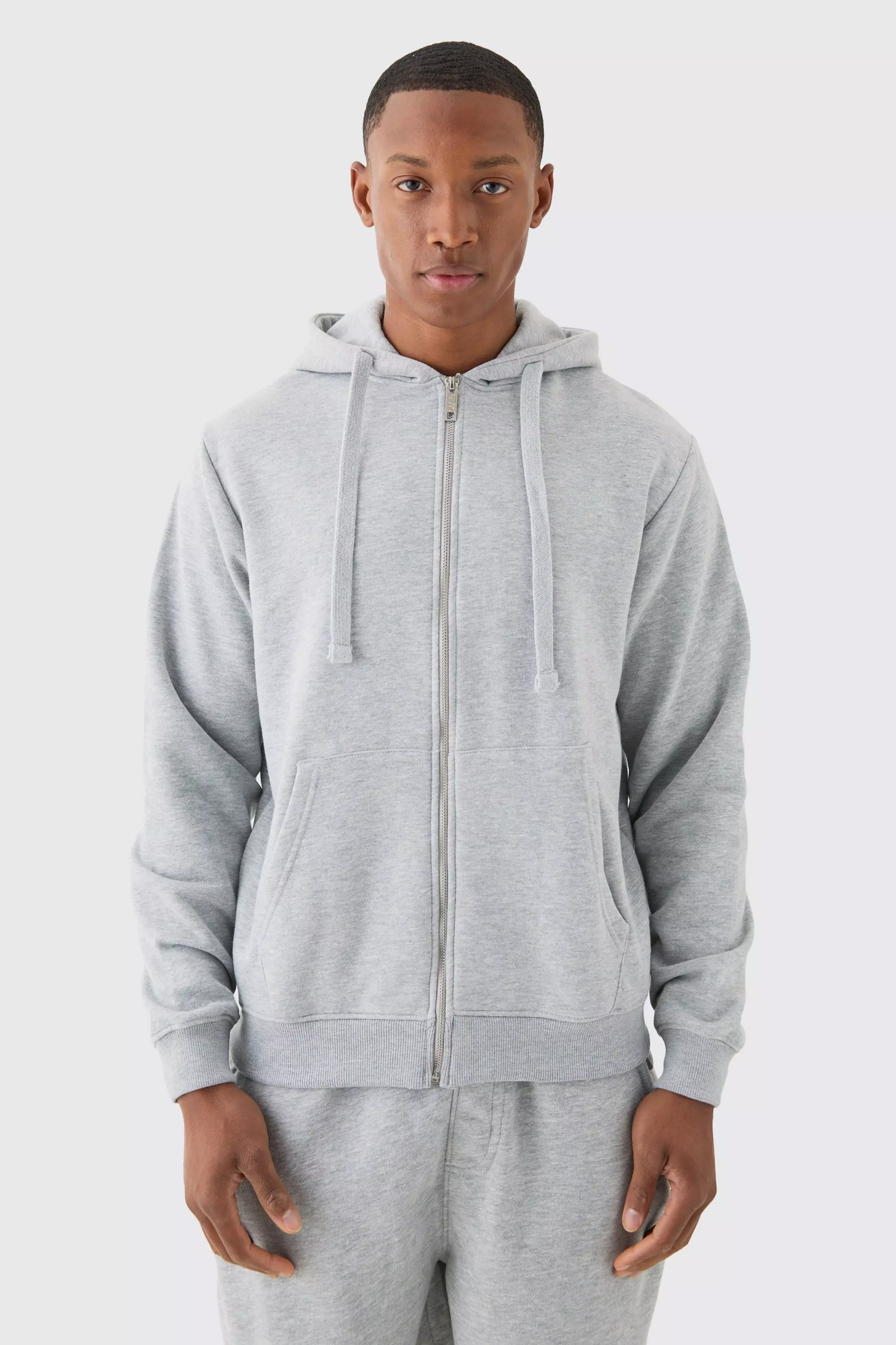 Basic Zip Through Hoodie