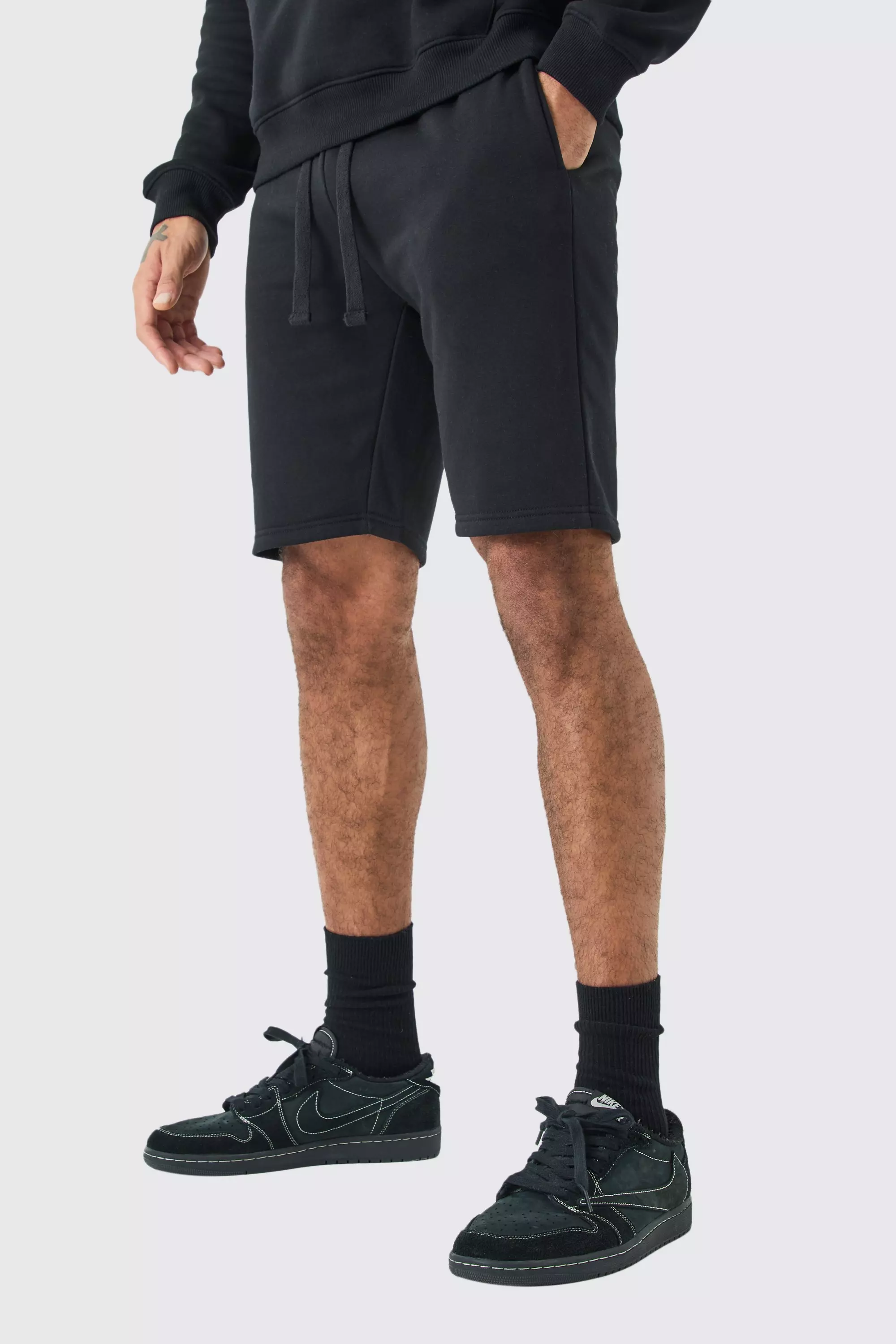 Slim fit fleece on sale shorts