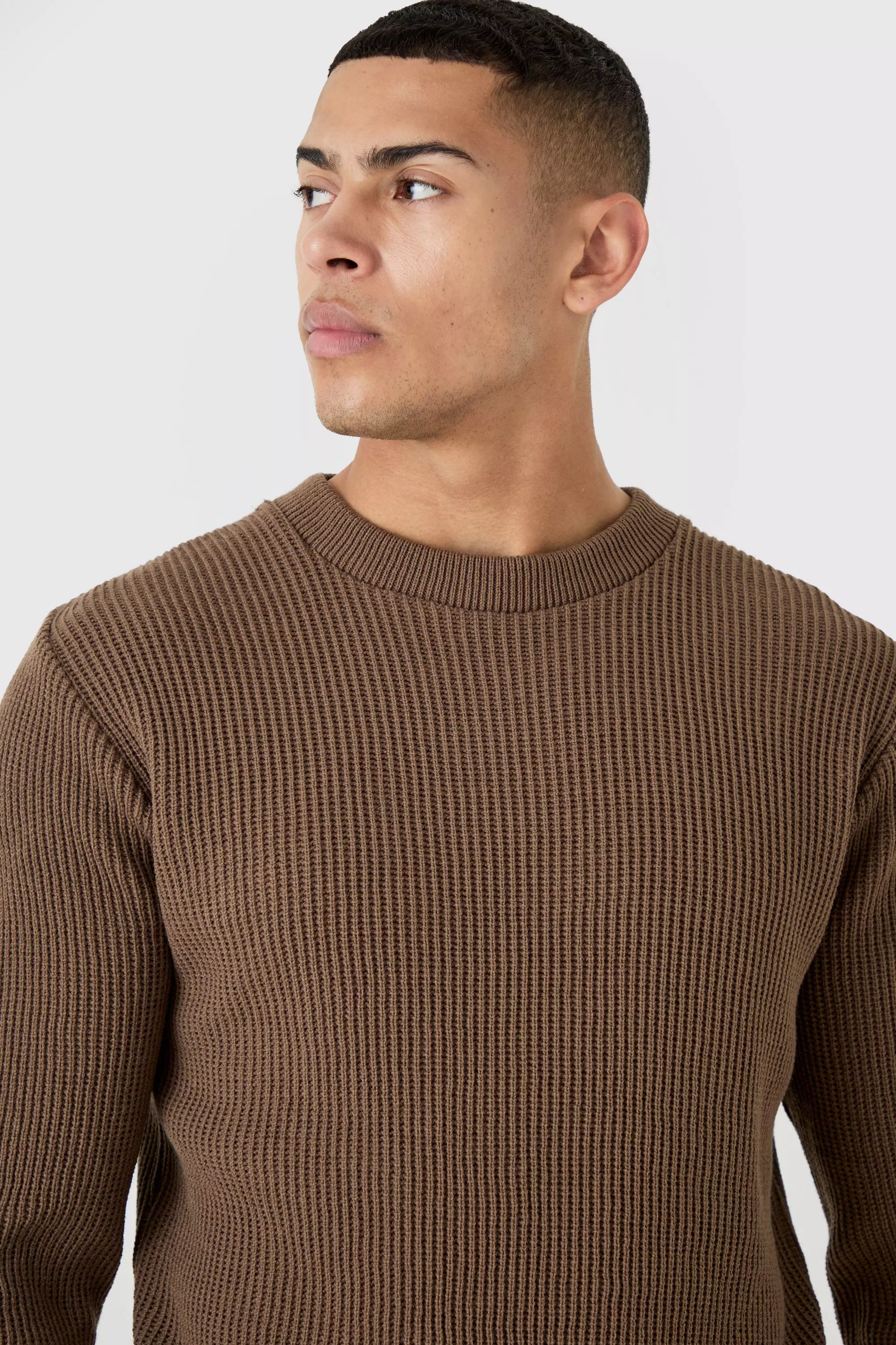 Mens waffle knit clearance jumper