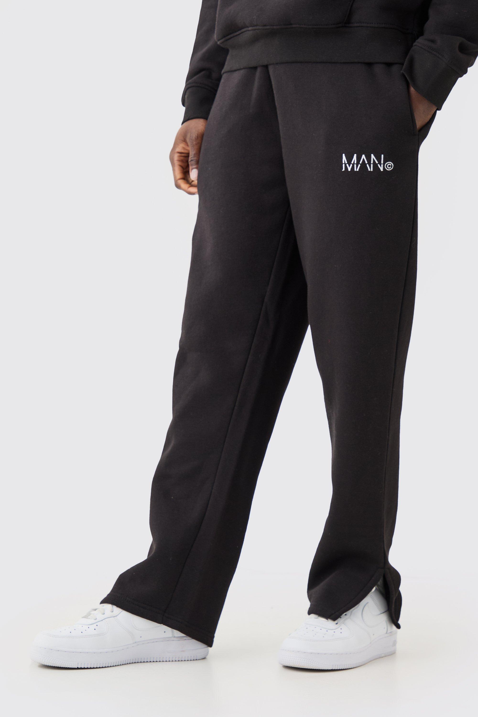 Image of Pantaloni tuta Man con spacco sul fondo, Nero