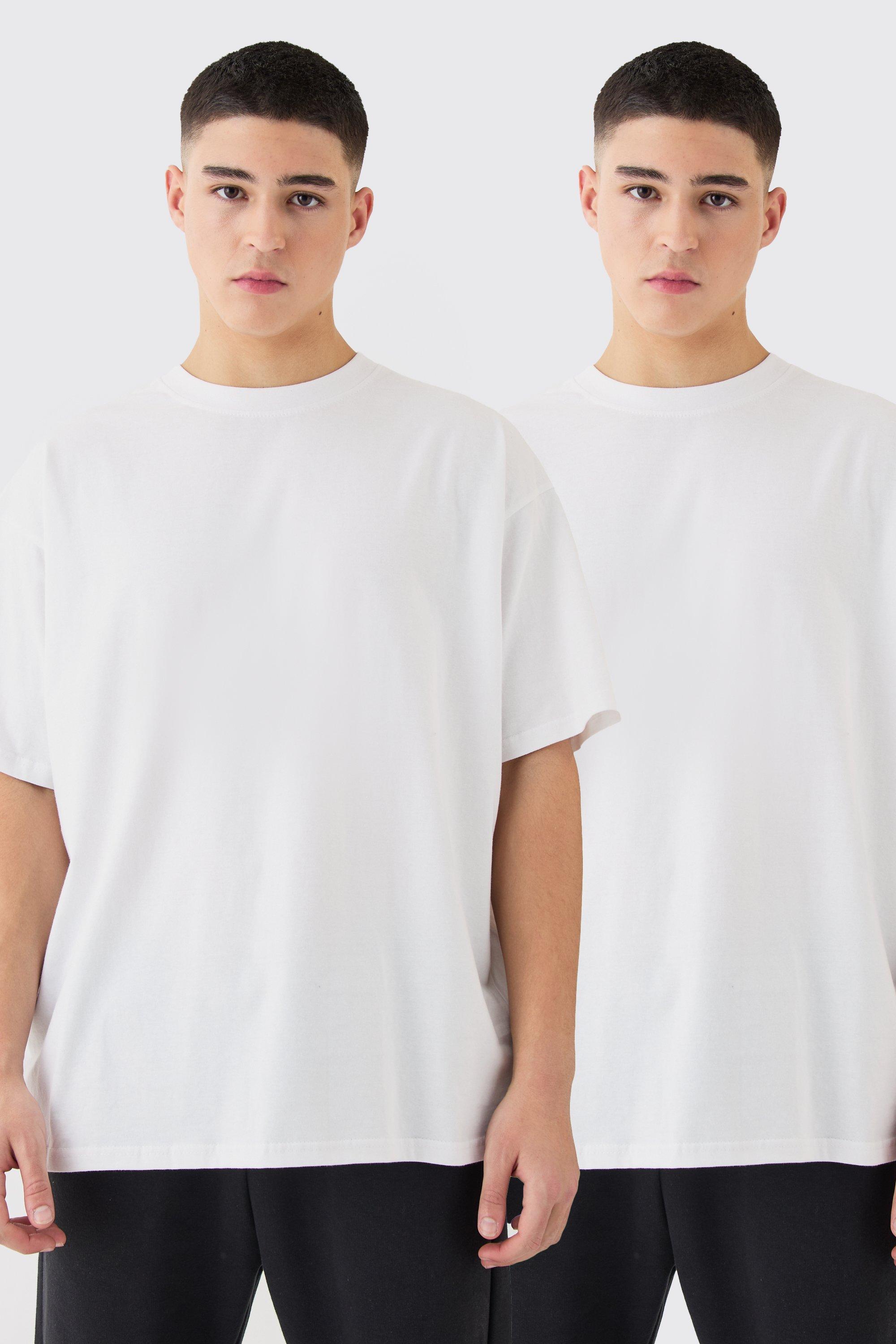 Image of T-shirt oversize - set di 2 paia, Bianco
