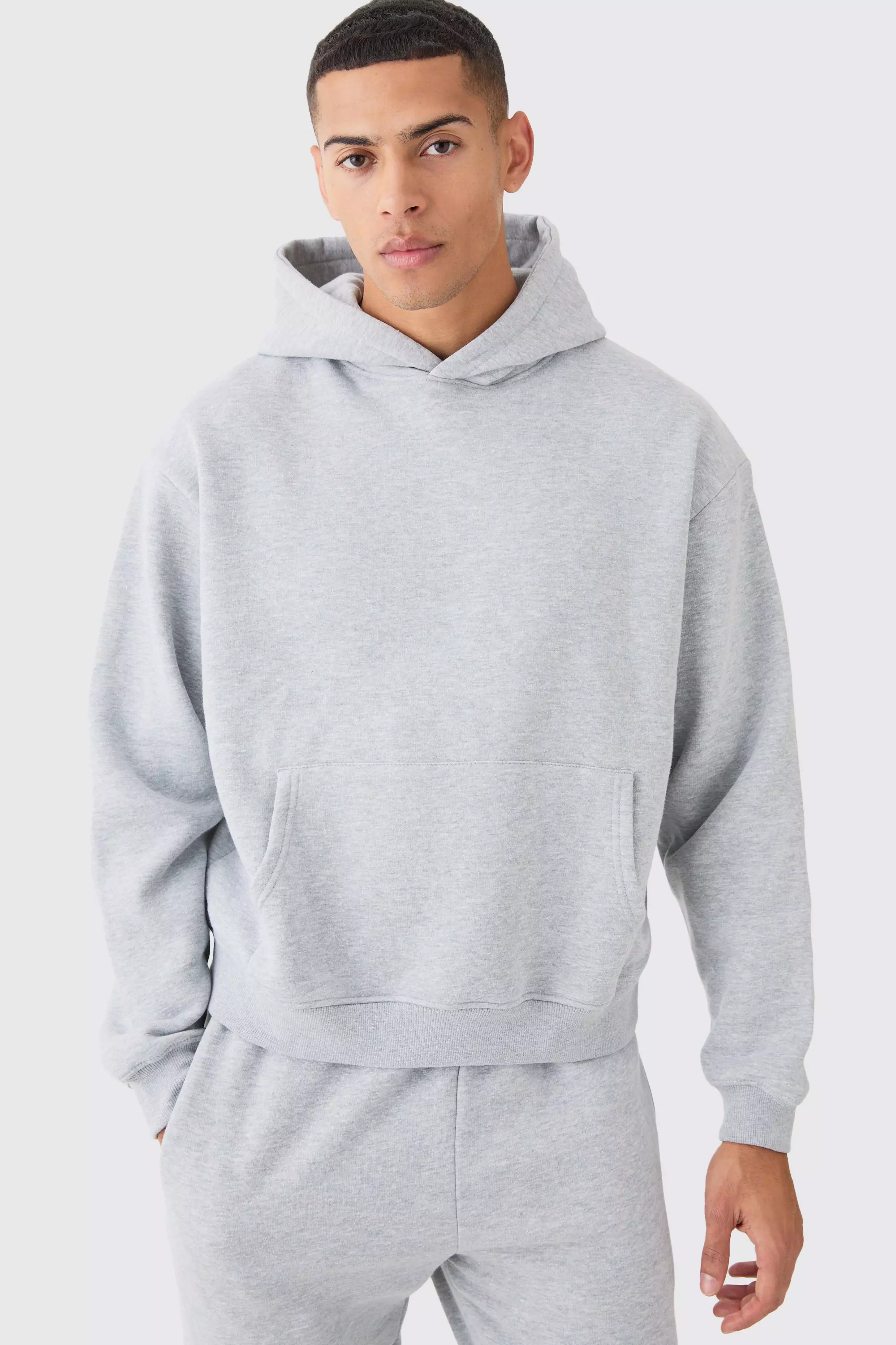 Grey Baggy Pullover Hooded Tracksuit