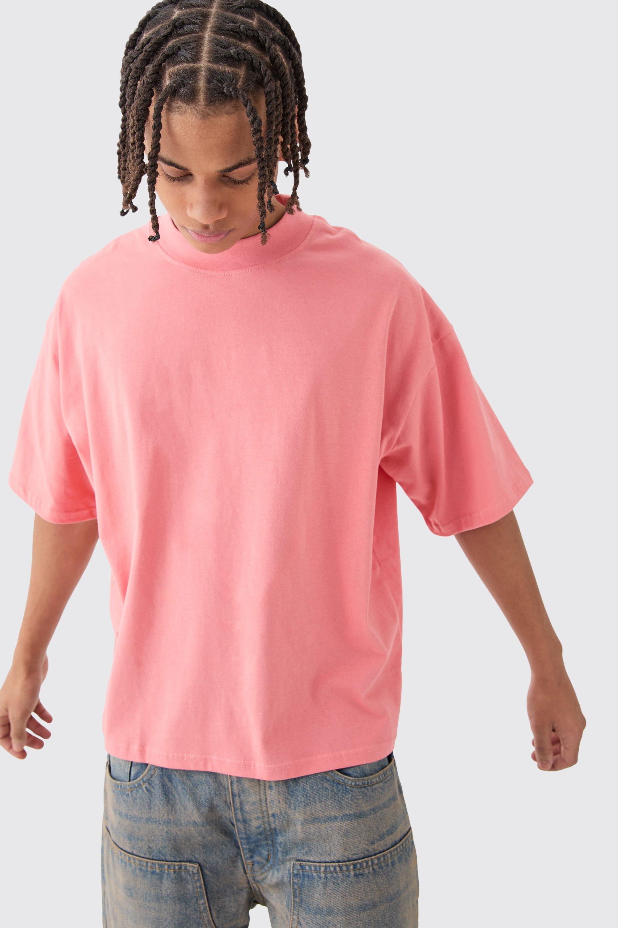 Image of Oversized Boxy Extended Neck T-shirt, Arancio