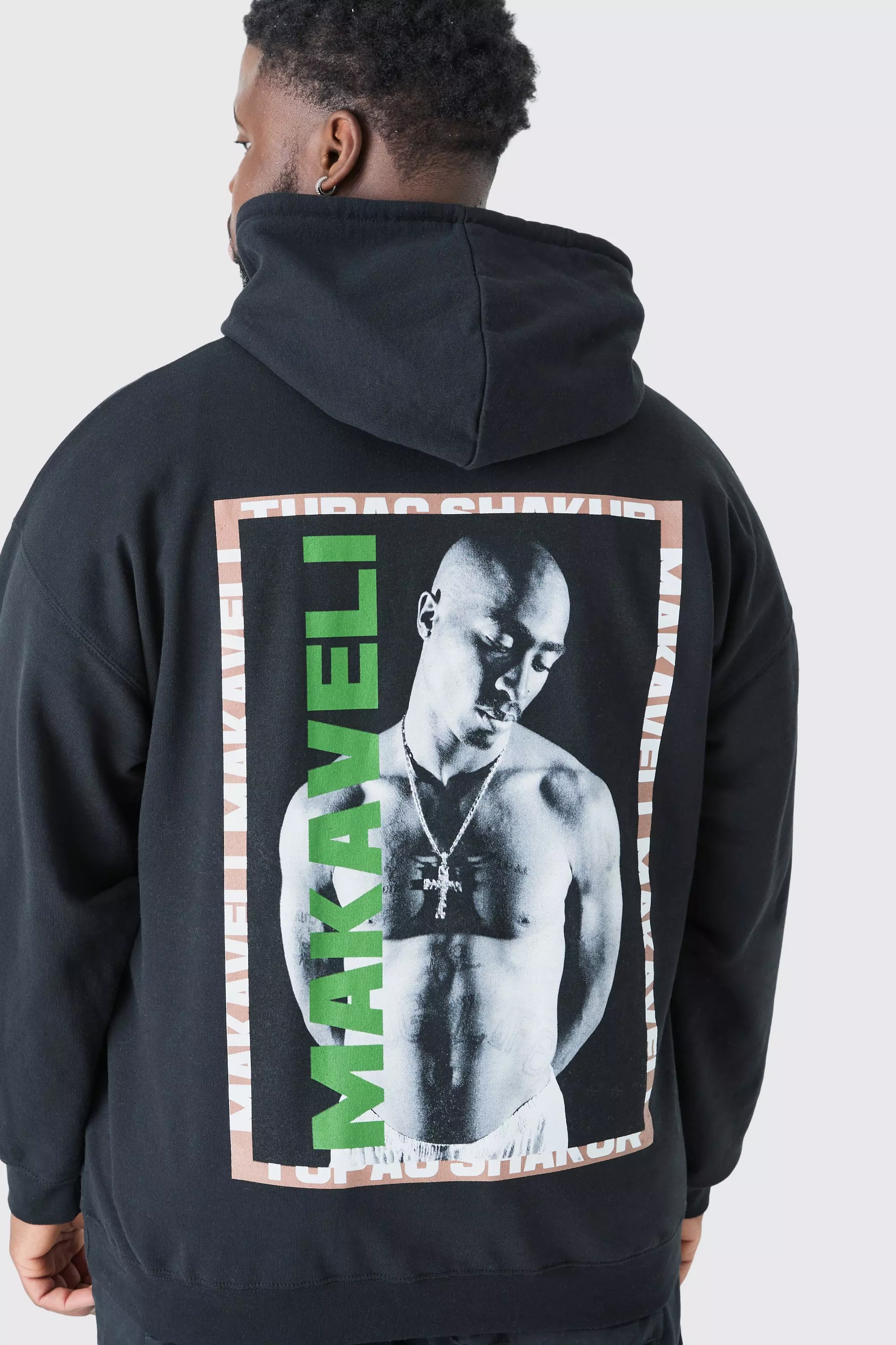 Tupac cropped 2024 hoodie