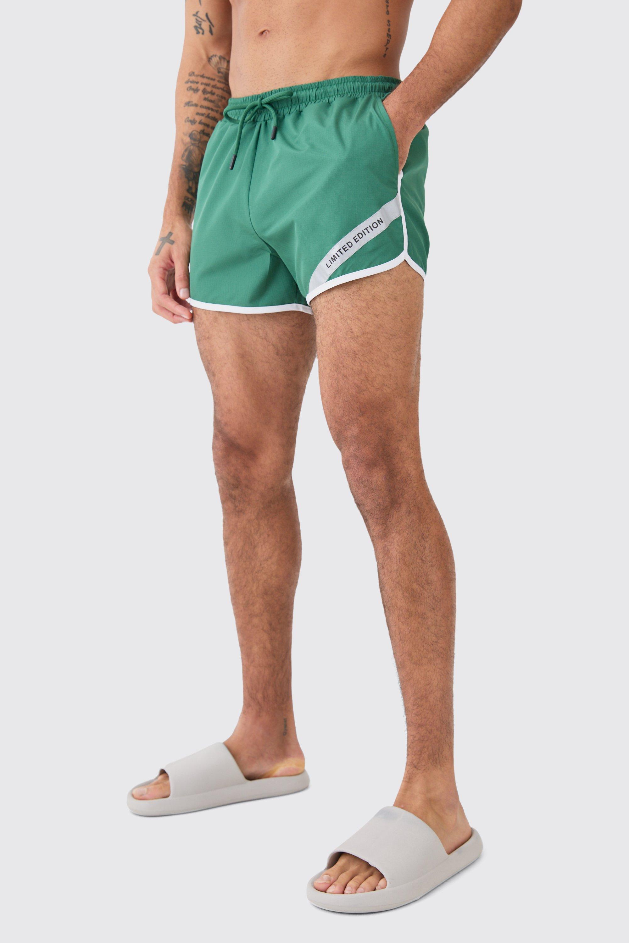 Mens Green Ripstop Runner Limited Edition Swim Short, Green