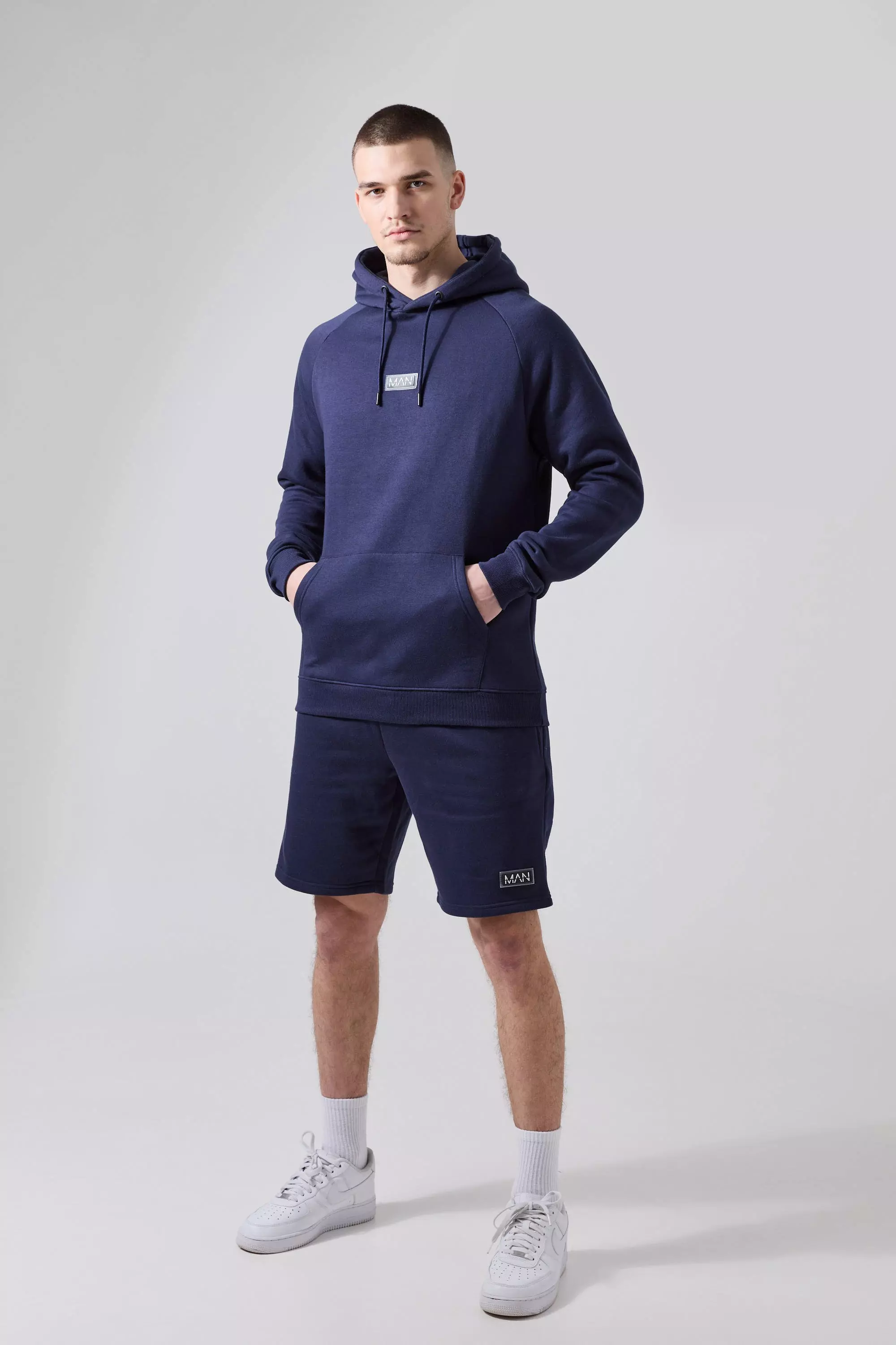 Man Active Gym Training Hoodie & Short Set