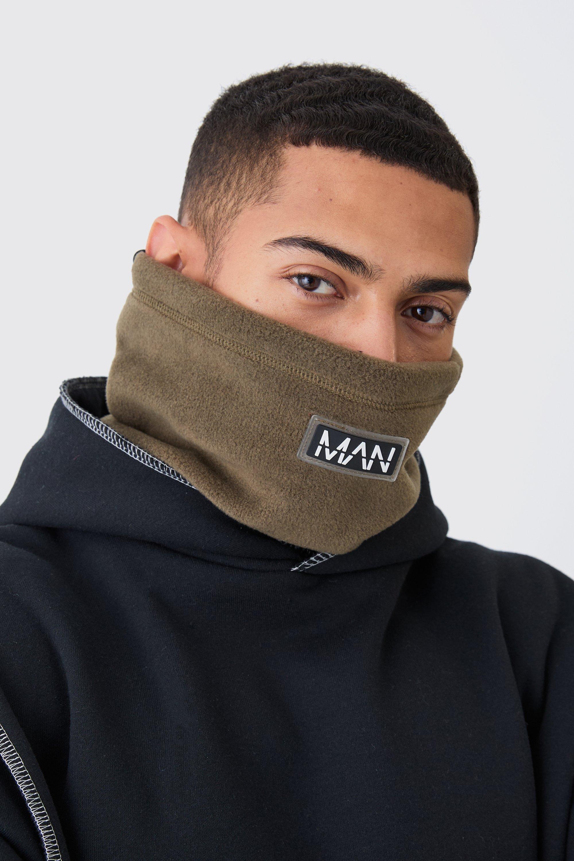 Mens Green Man Active Fleece Neck Warmer, Green