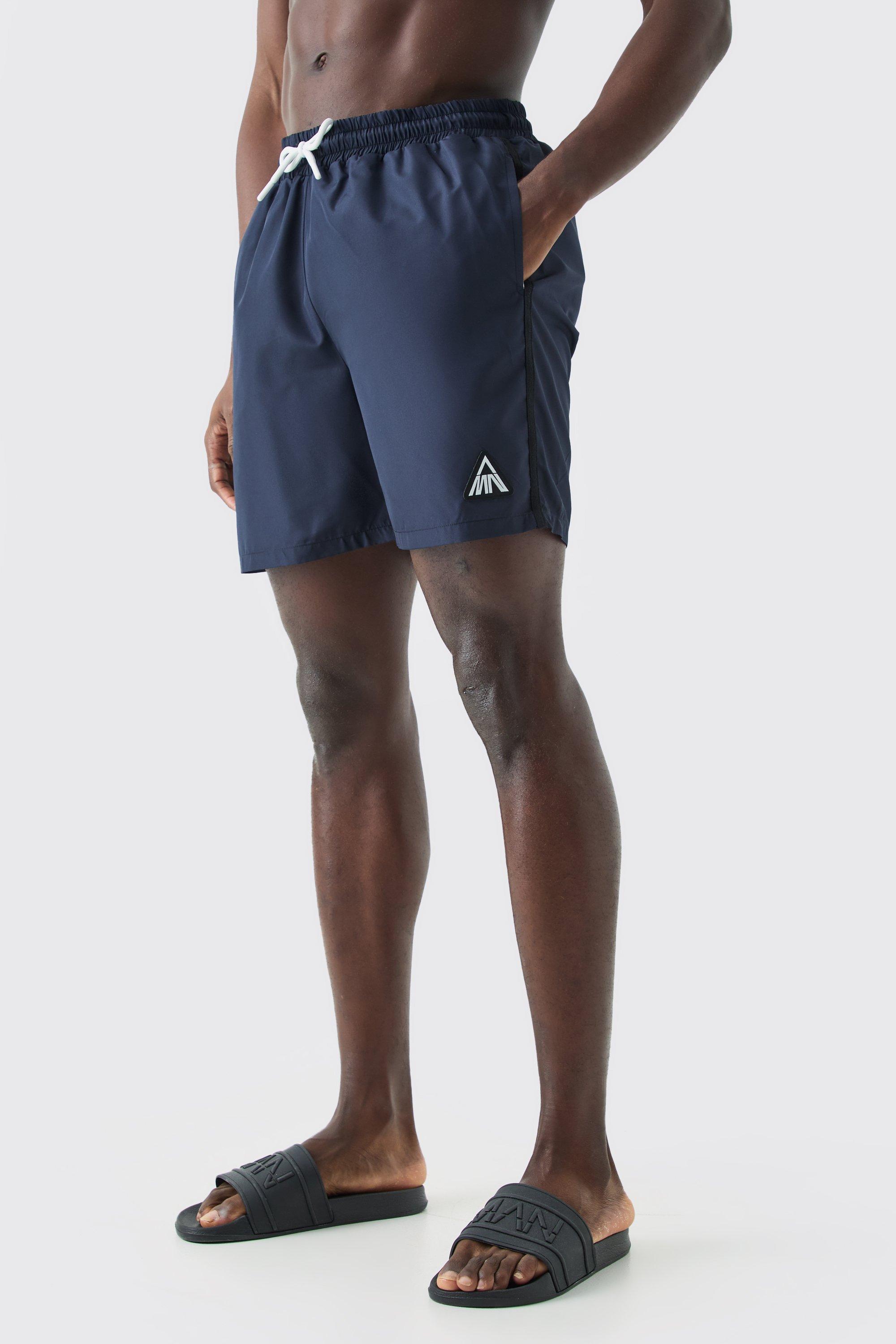 Image of Costume a pantaloncino medio Man a triangolo con cordoncino, Navy