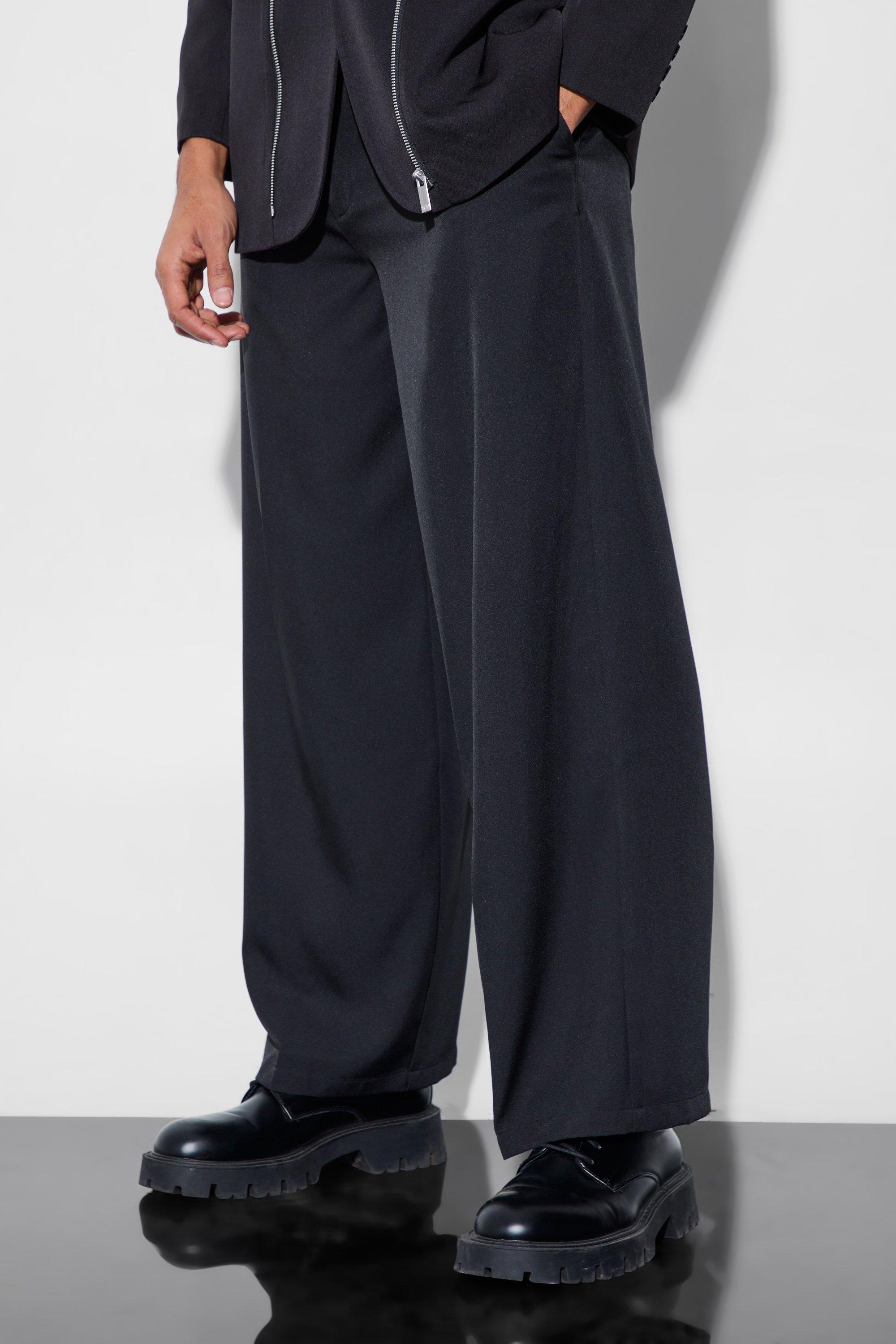 Image of Tailored Oversized Wide Leg Trousers, Nero