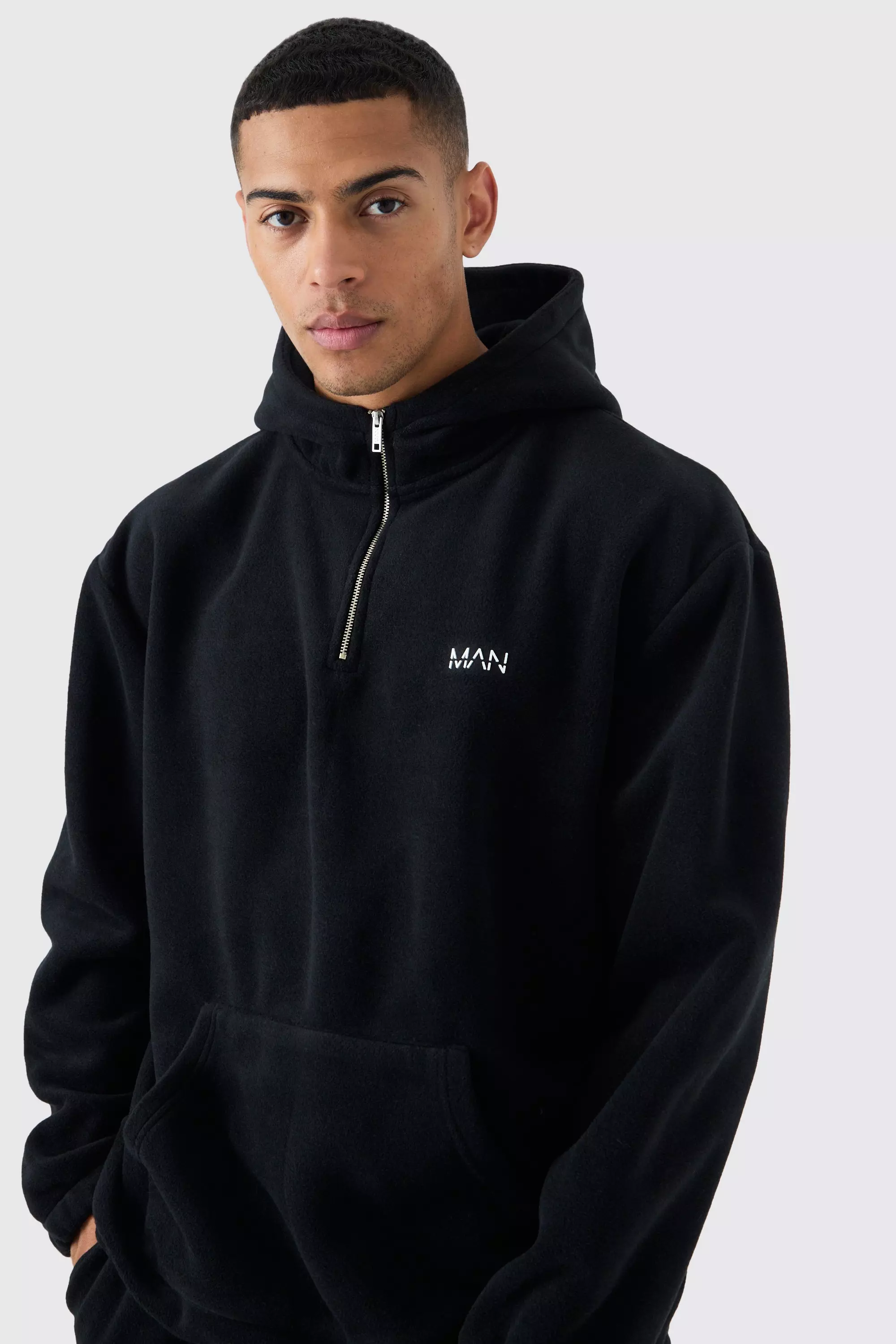 Funnel neck hot sale fleece mens