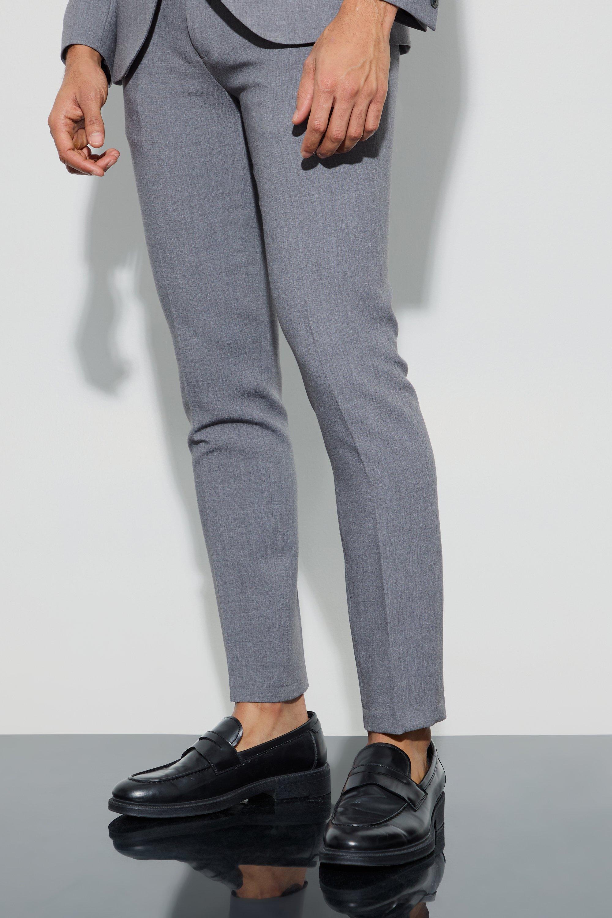 Image of Pantaloni completo Skinny Fit in jersey, Grigio