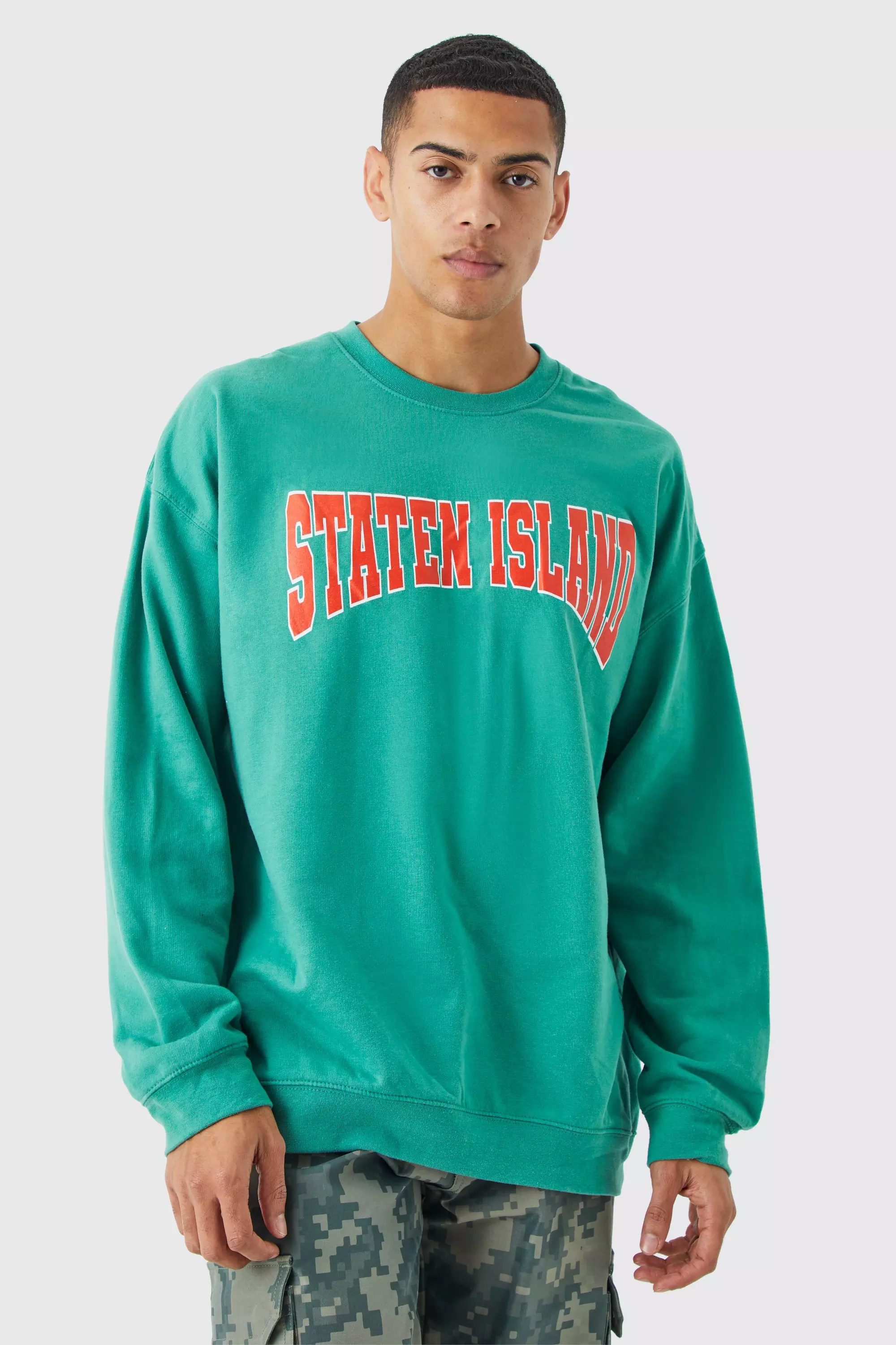 Oversized discount varsity sweatshirt