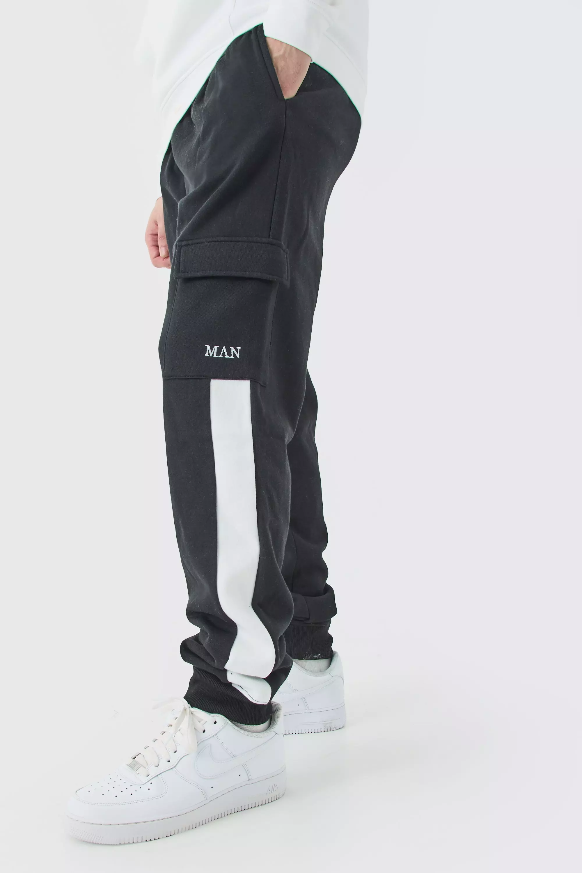 Boohooman cargo hot sale joggers