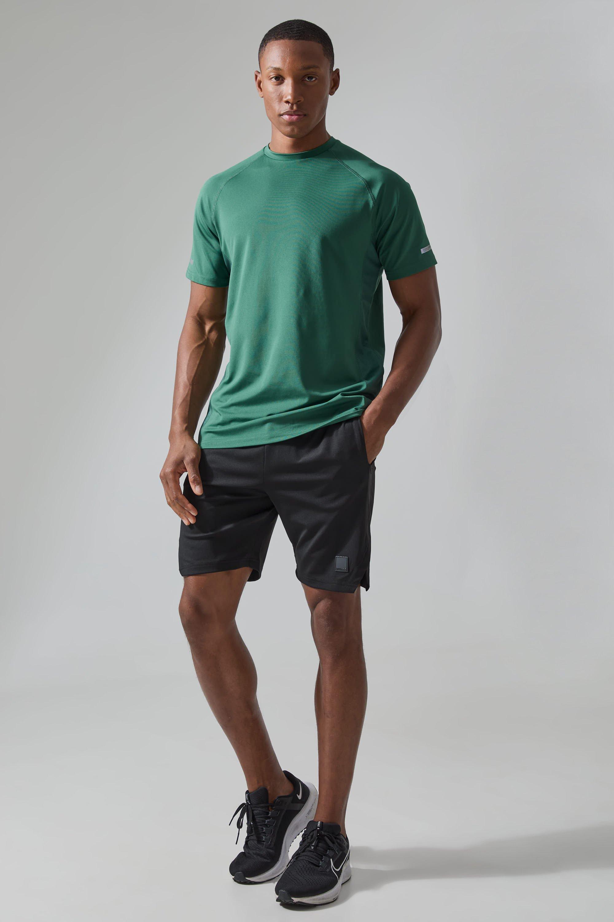 Set T-shirt Man Active per alta performance & pantaloncini, Verde