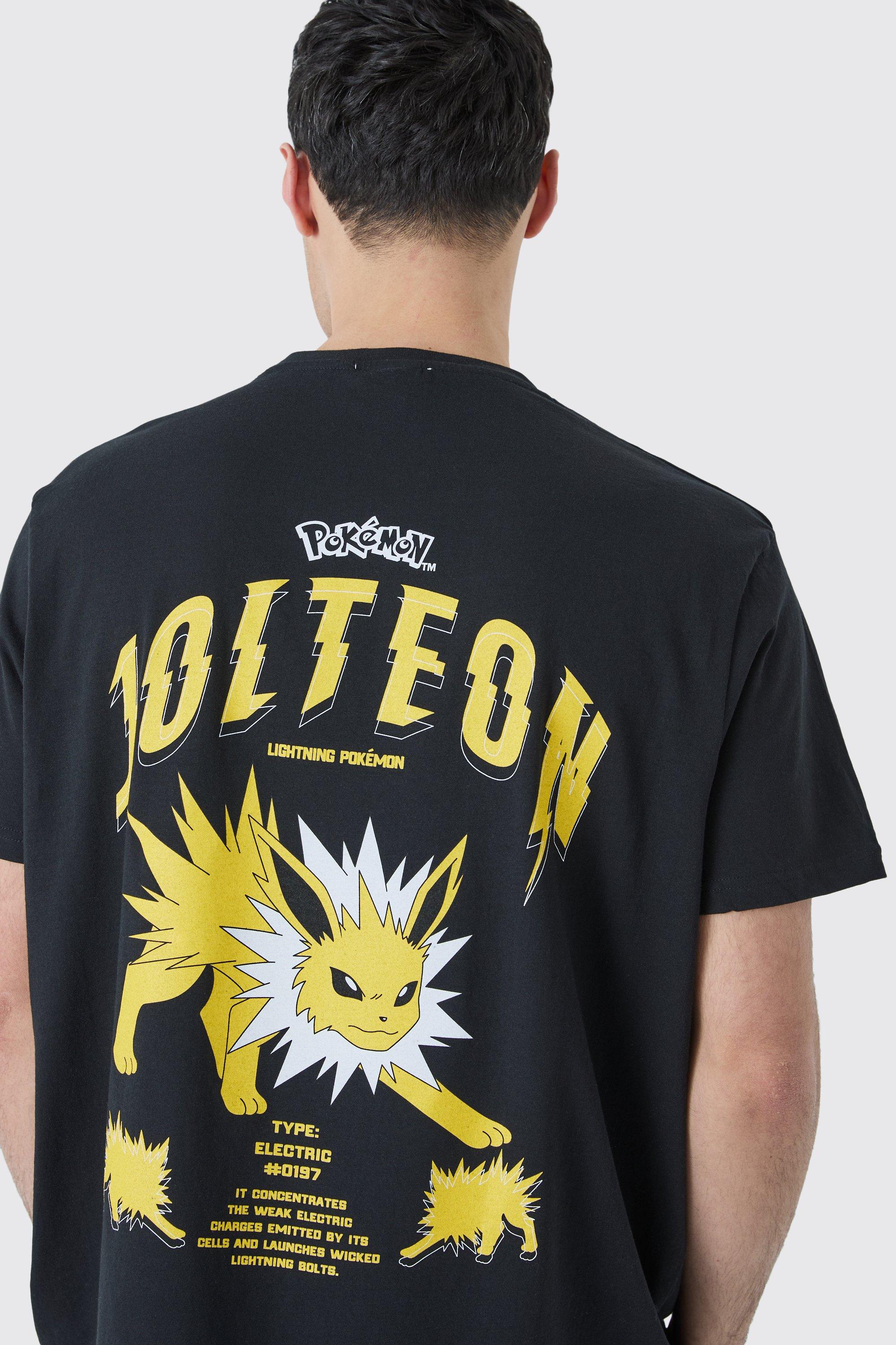 Image of T-shirt oversize ufficiale di Pokemon Jolteon, Nero
