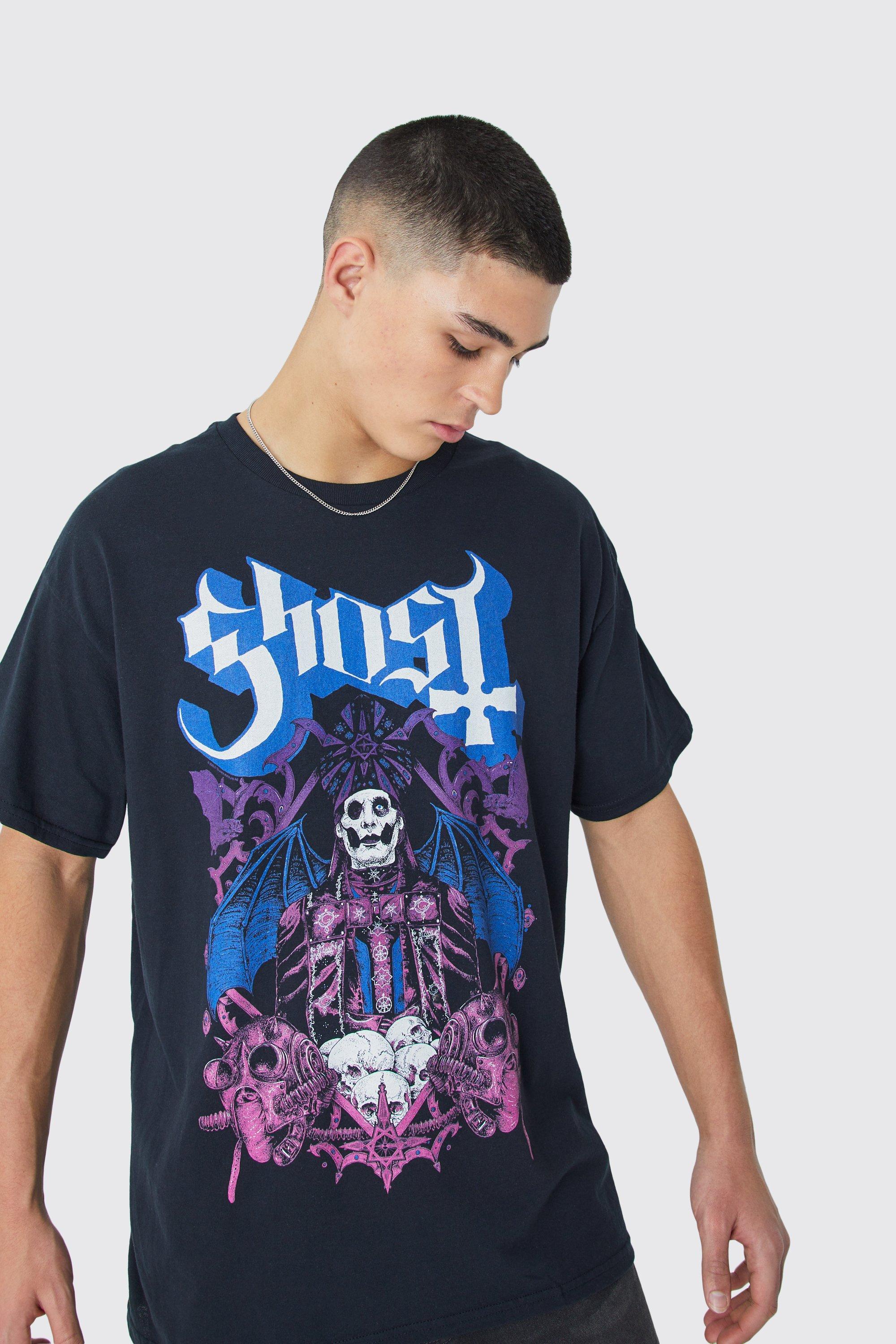Image of T-shirt oversize ufficiale Ghost Band, Nero